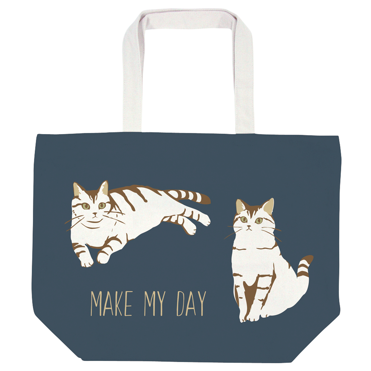 横型トートバッグ チャチャ／ネイビー