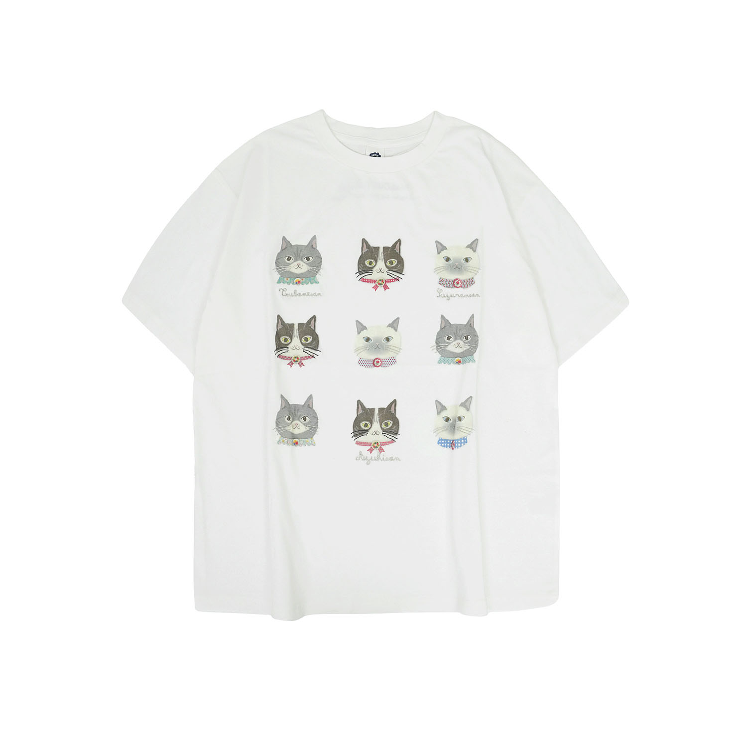 接触冷感 オフホワイトTシャツ パーラーランド柄