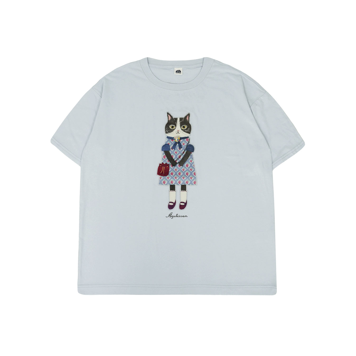 アップリケ＆刺繍Tシャツ あずきさん柄