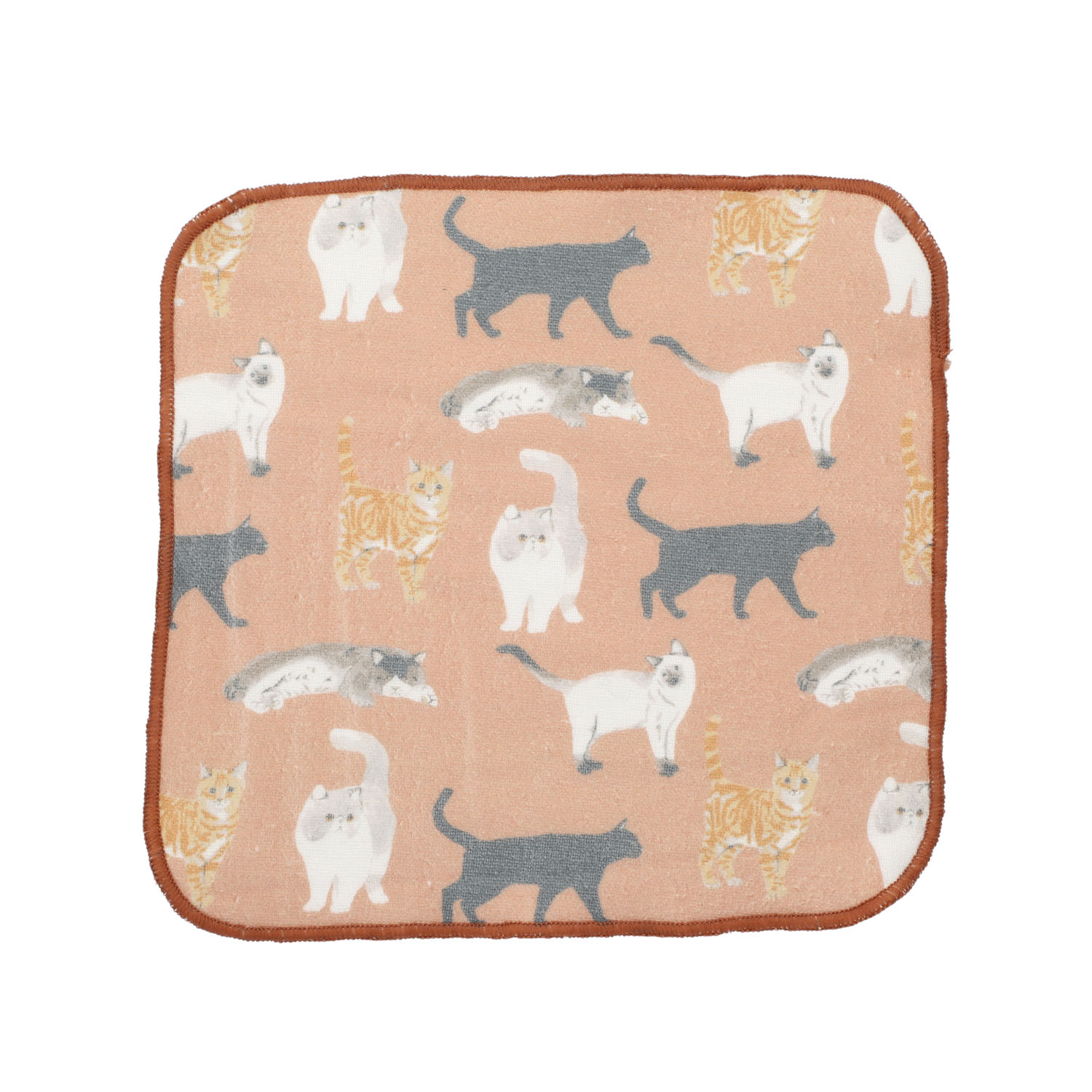 トリドリギャラリー ガーゼタオル メニーキャット オレンジ