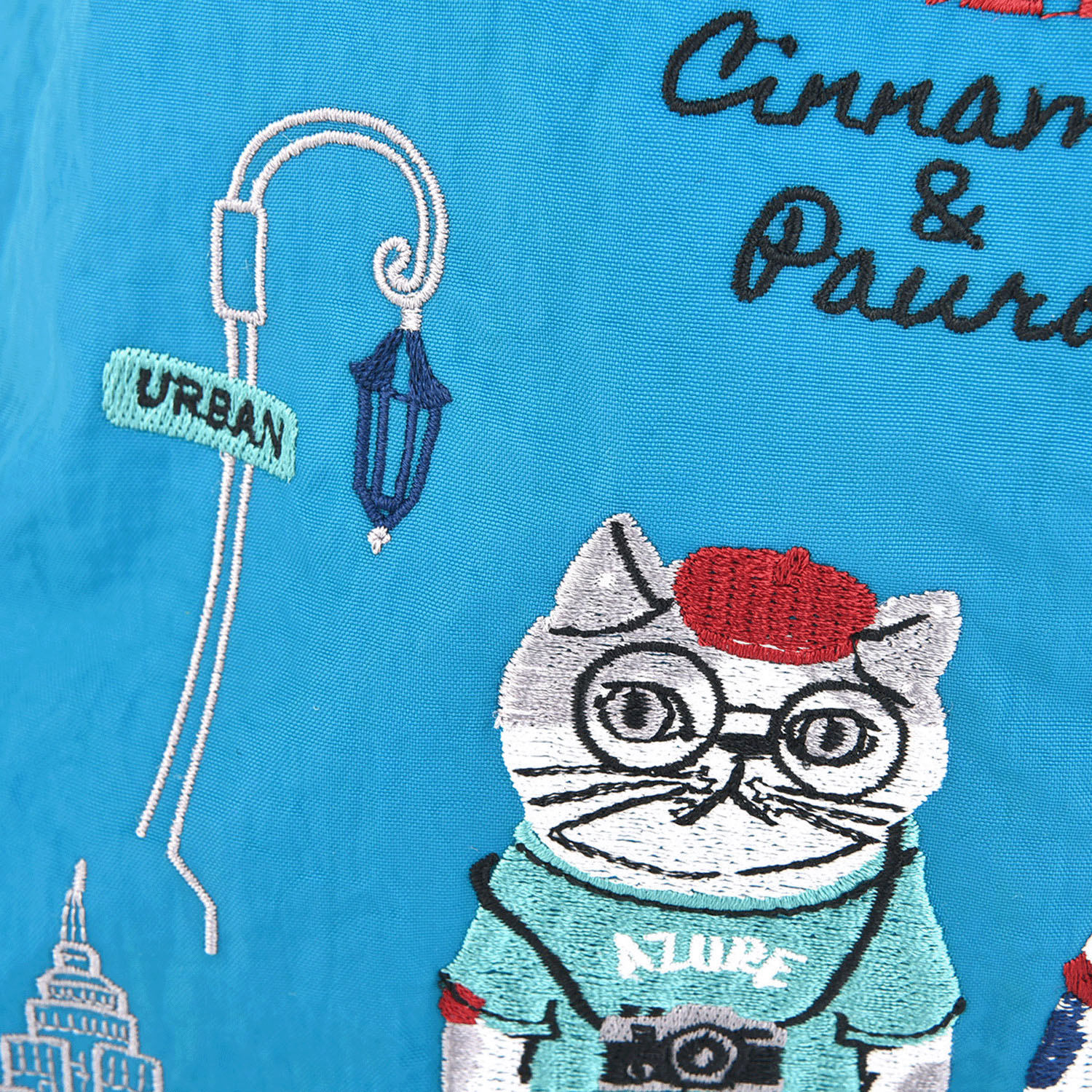 撥水加工刺繍ワッシャーバッグ M アニマルモード柄 - 画像14