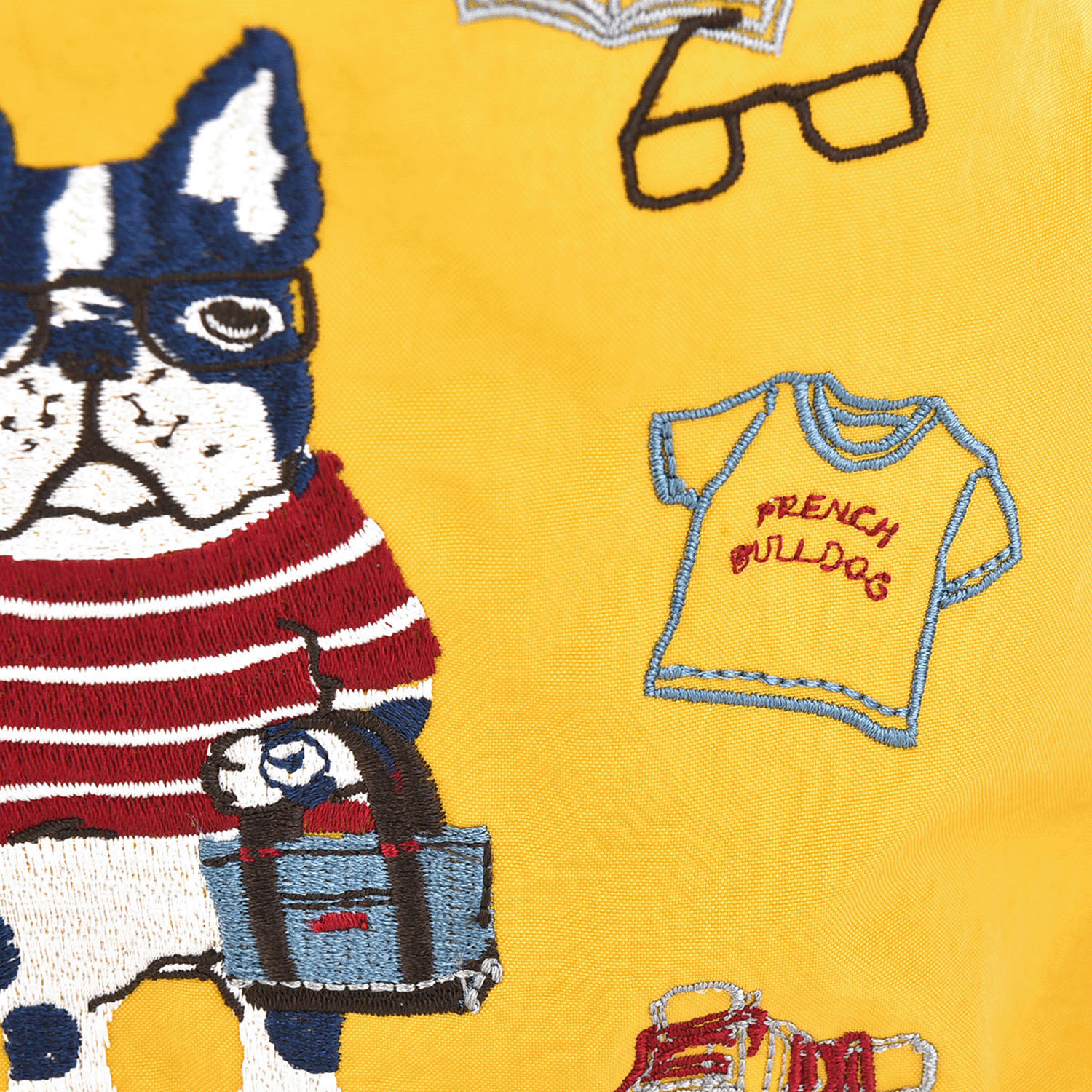 撥水加工刺繍ワッシャーバッグ M アニマルモード柄 - 画像6