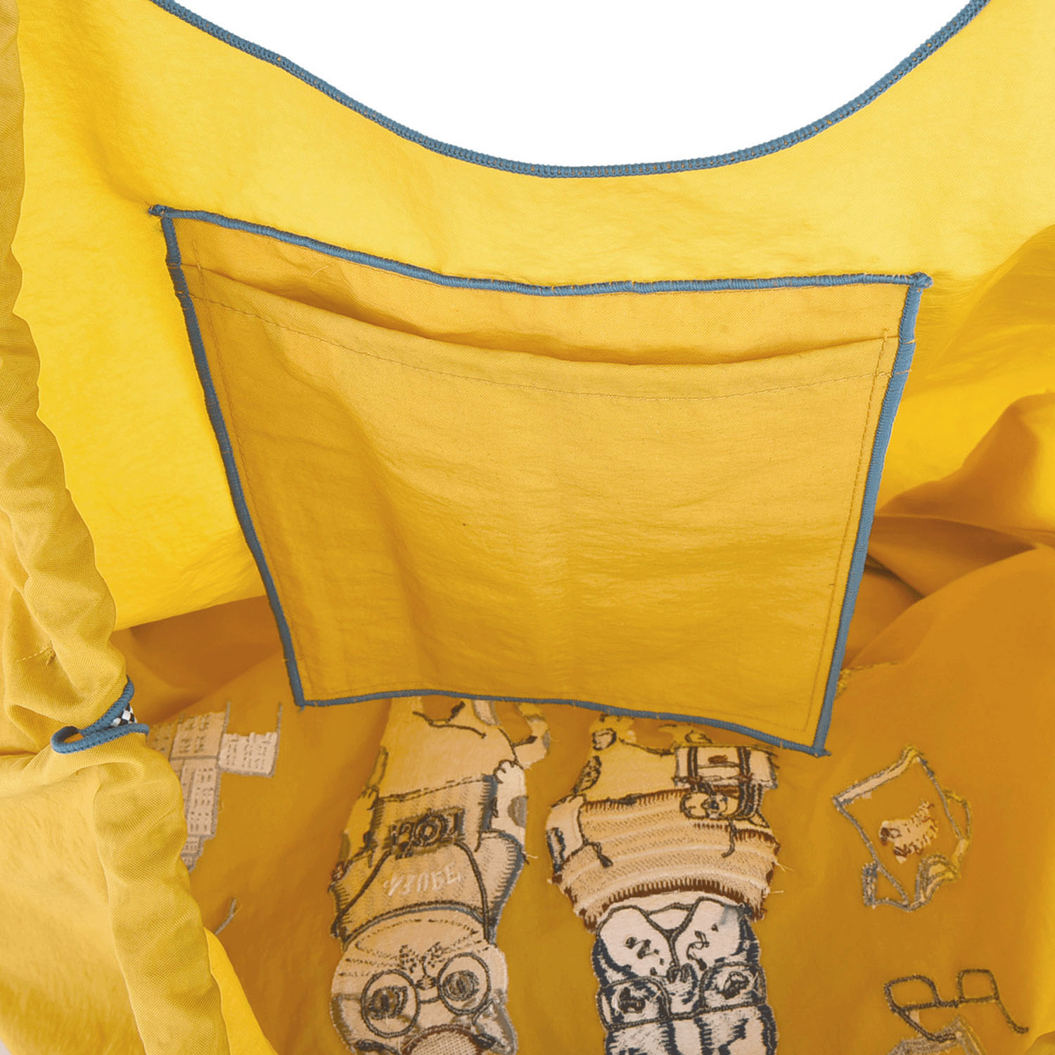 撥水加工刺繍ワッシャーバッグ L アニマルモード柄 - 画像8