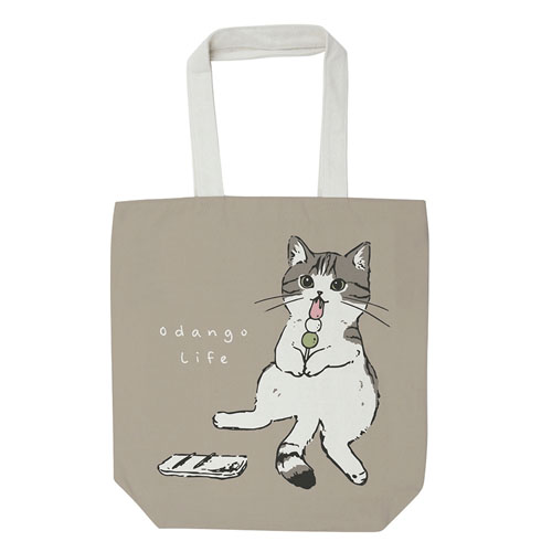 トートバッグよもぎとお団子【キジ白】