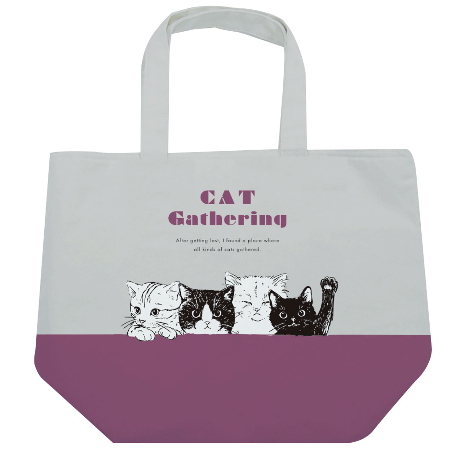 保冷トートバッグ キャット集会 GY