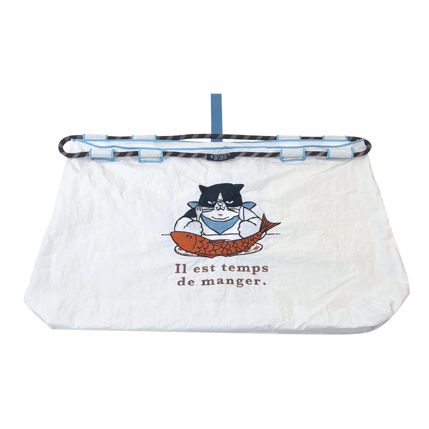 刺繍バッグL マツネコ魚