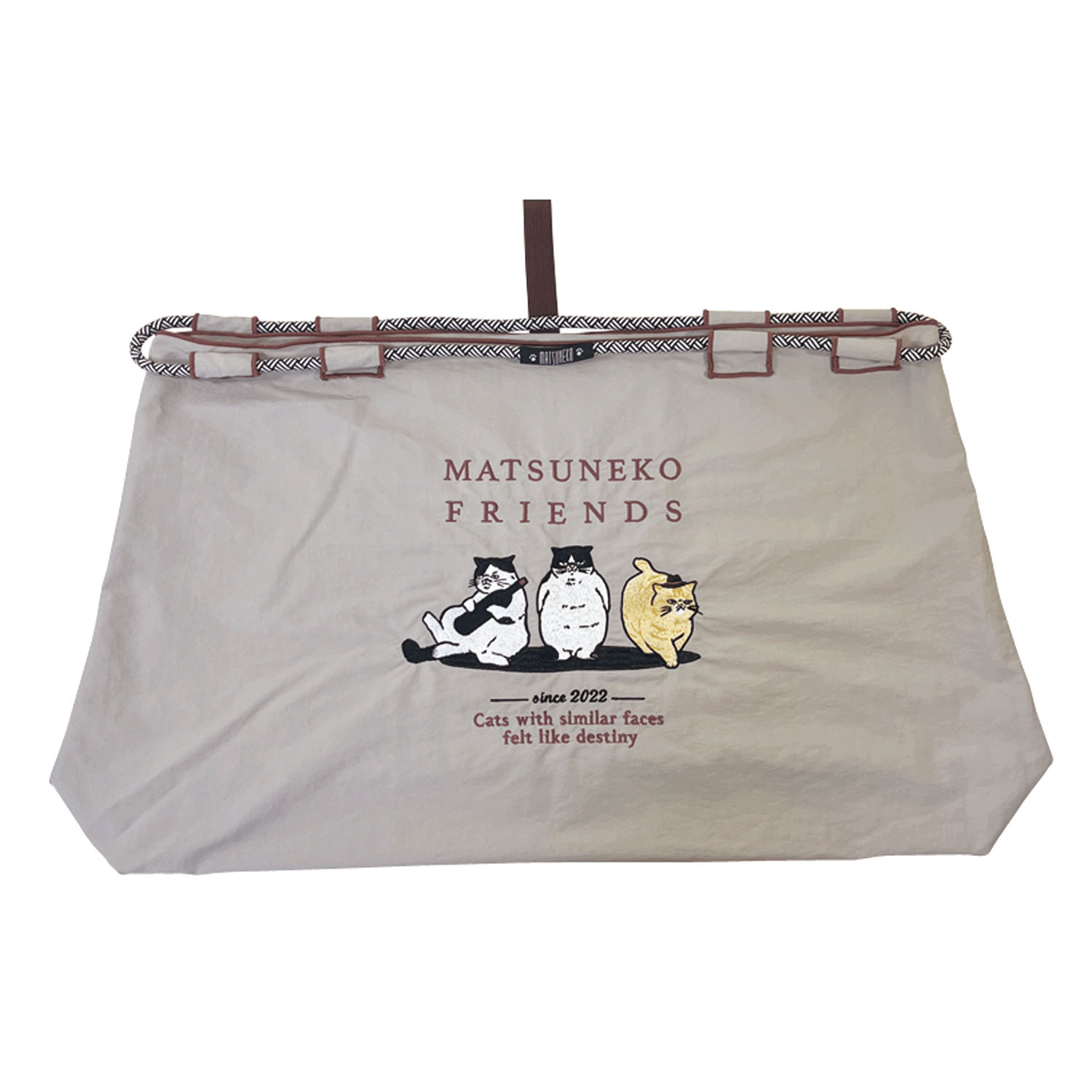 刺繍バッグL マツネコフレンズ