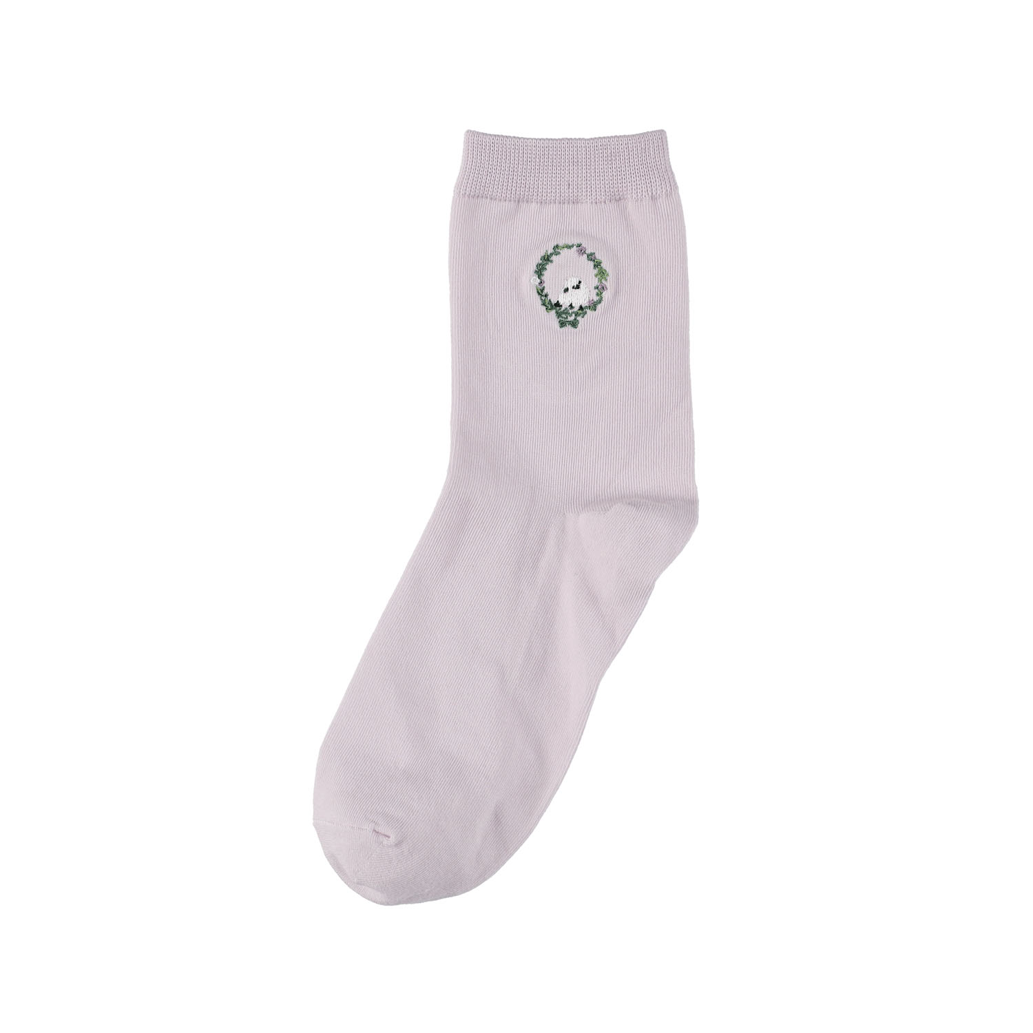 刺繍ソックス リースしまださん パープル