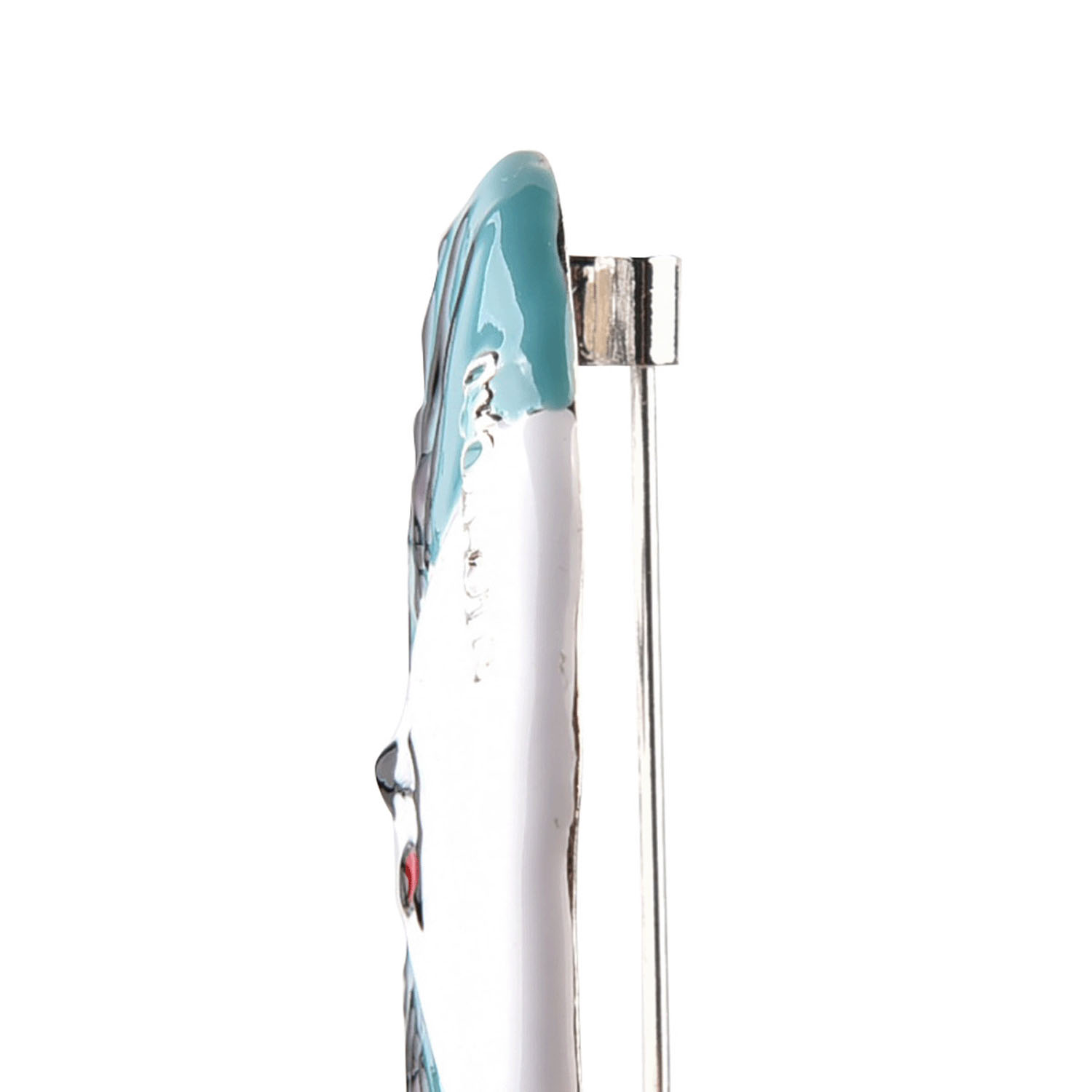 親指サイズのブローチ ミチョロ（ブルーグリーン） - 画像6