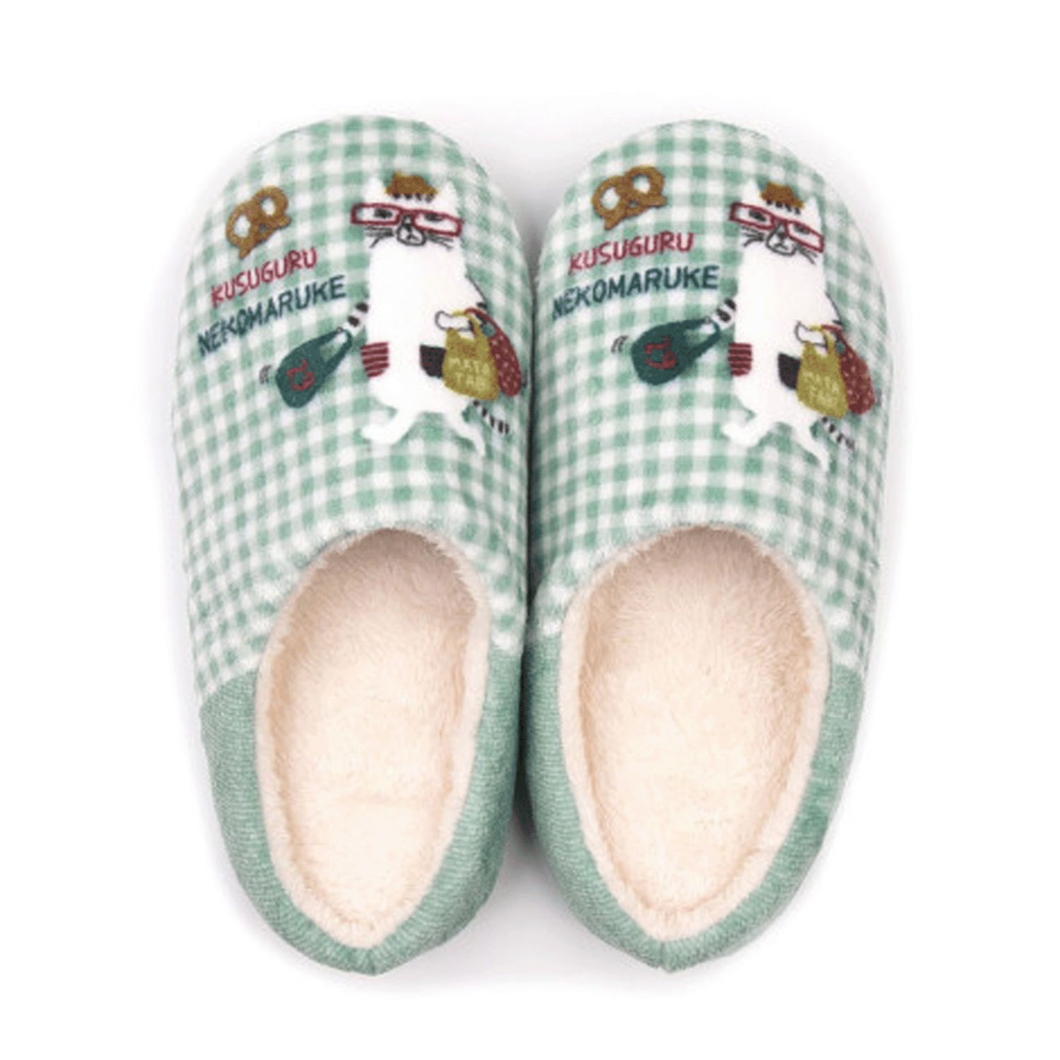 モケモケットサンゴマイヤー ルームシューズ ネコまるけ - 画像7