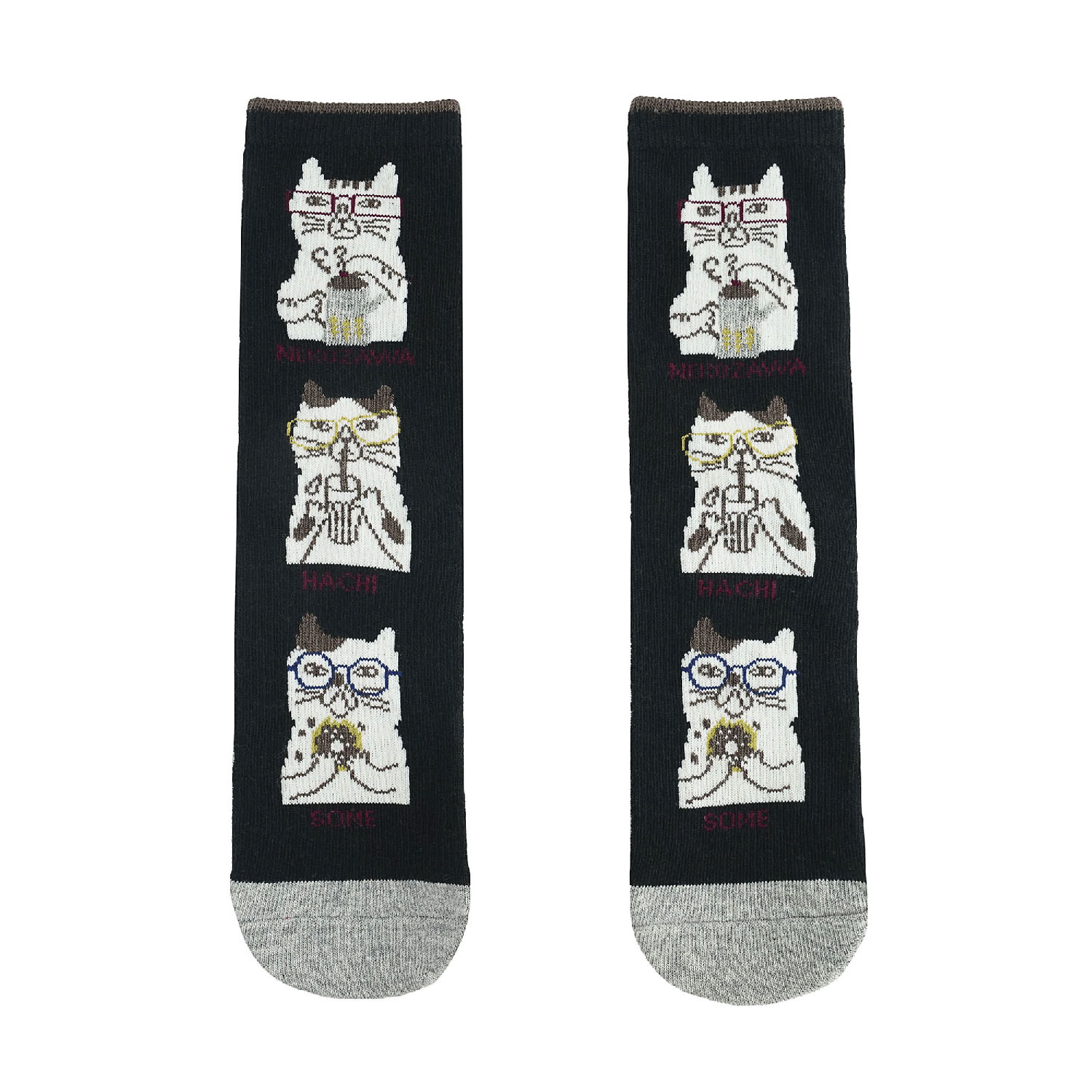 ジャガード靴下 レギュラータイプ ネコまるけ柄 - 画像10