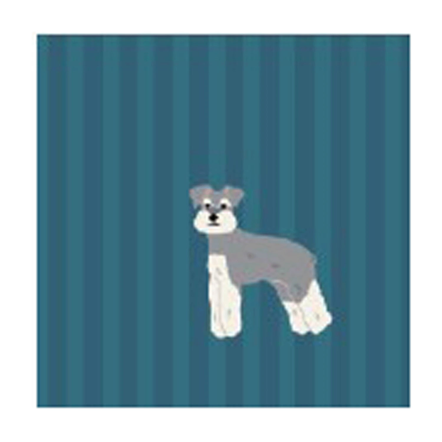 タオルハンカチ ポイントシュナウザー ネイビー