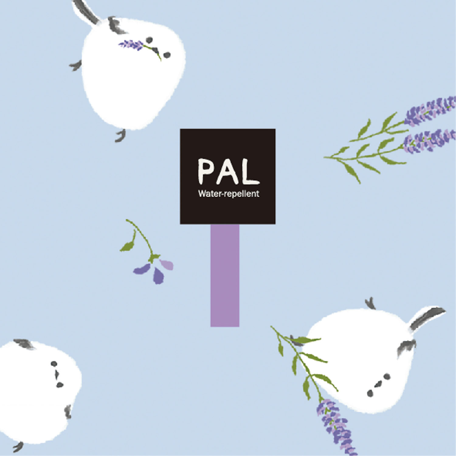 エコバッグS ラベンダーシマエナガ