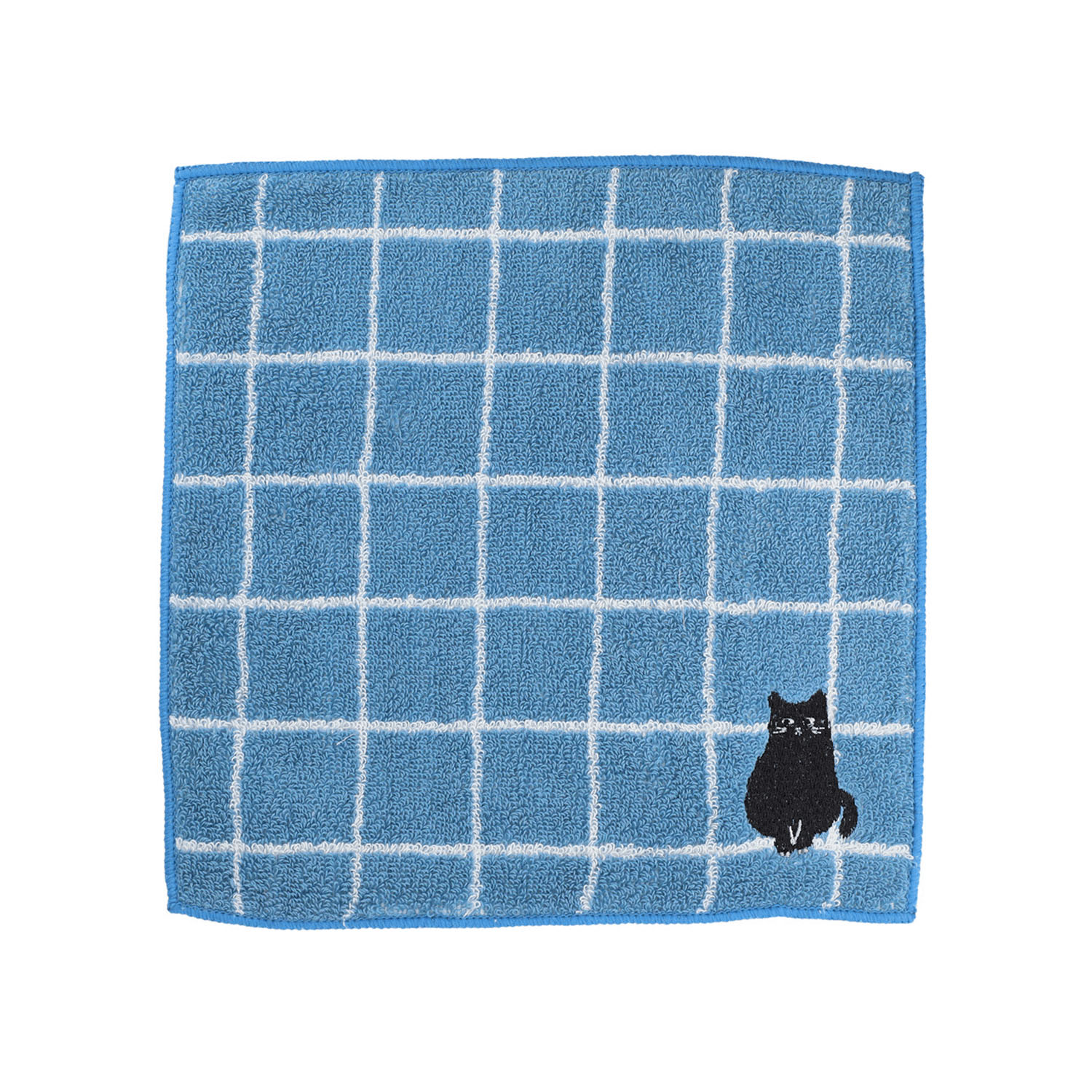 タオルハンカチ オスワリキャット ブルー