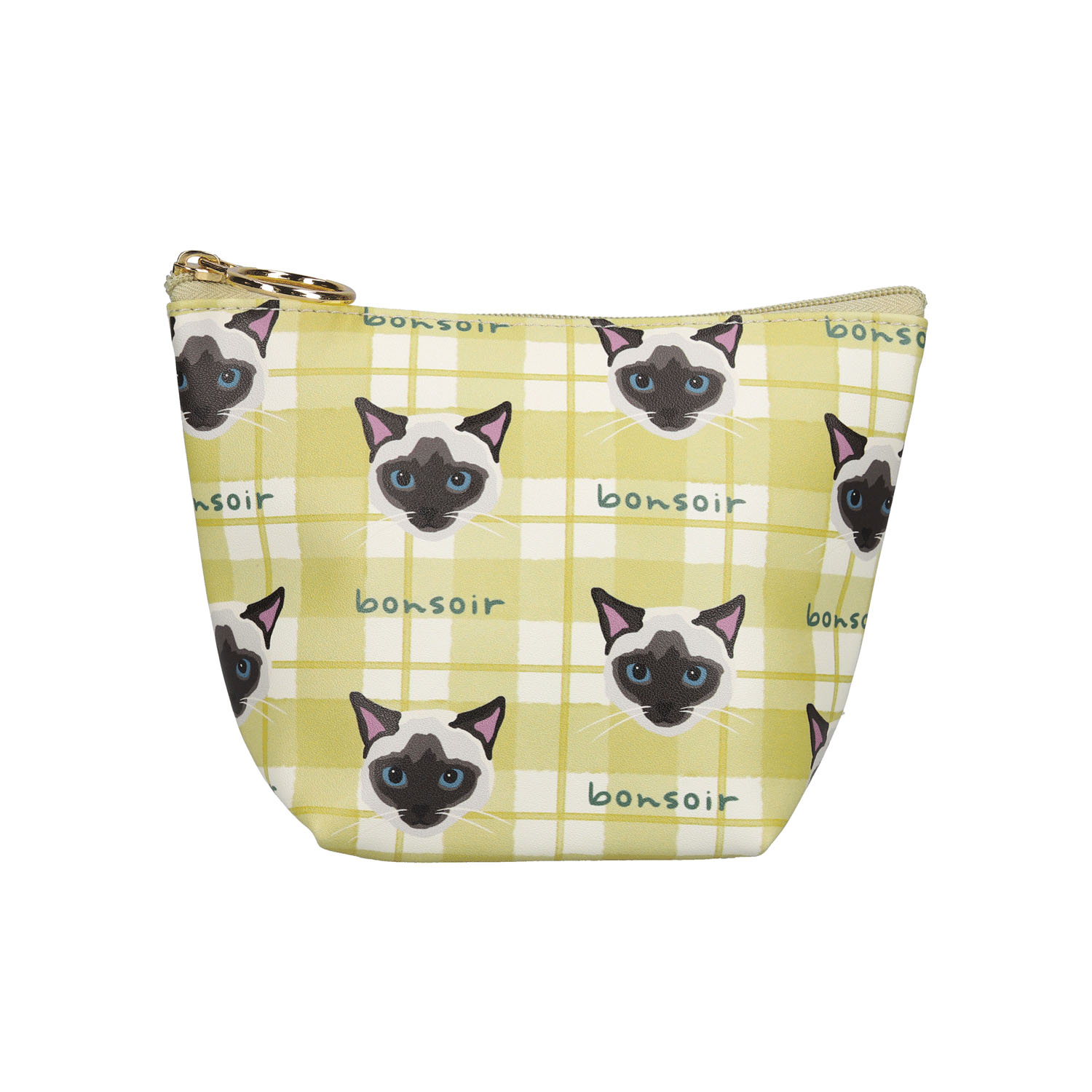 ouaf ouaf ＆ miaou marche マチ付きポーチ サイアミチェック