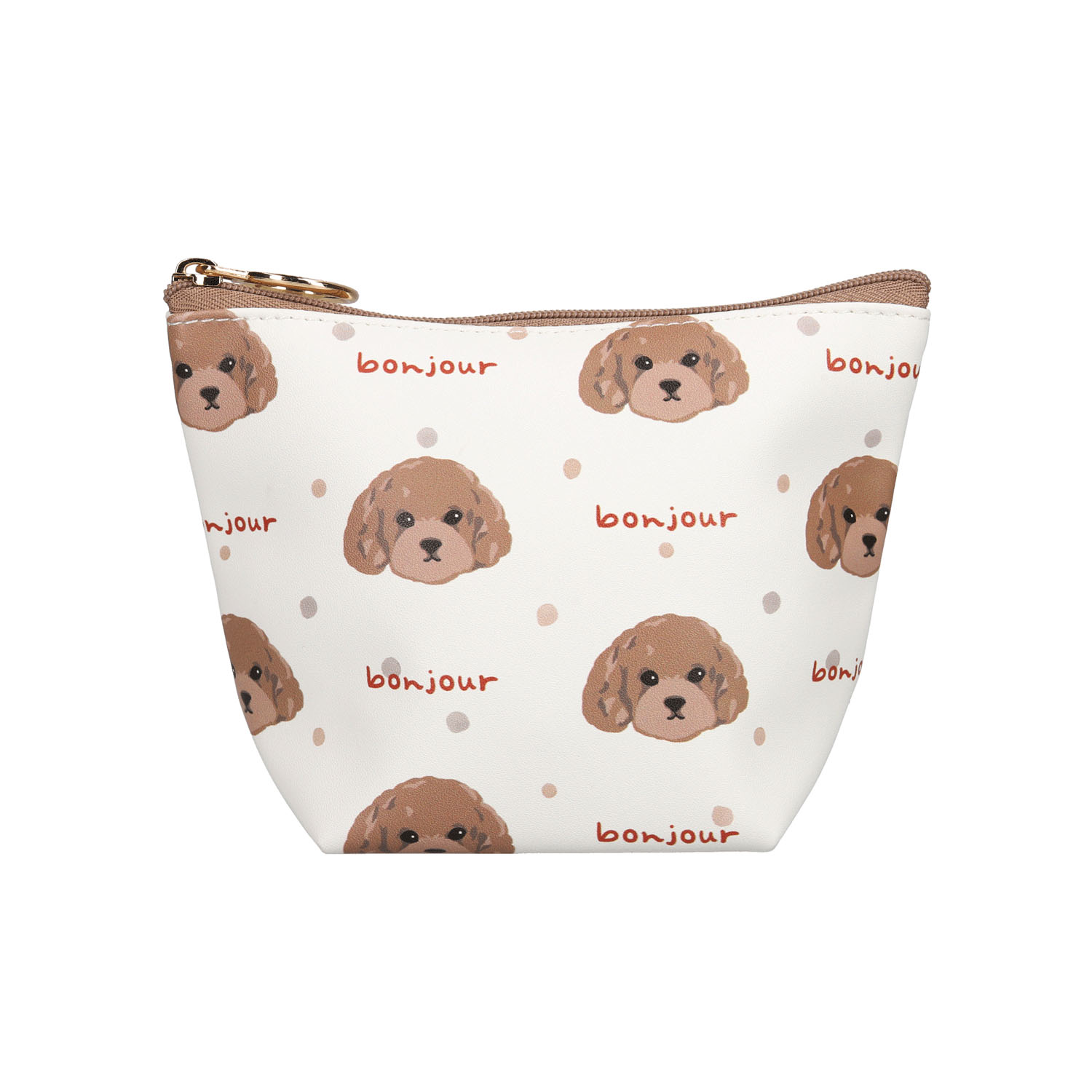 ouaf ouaf ＆ miaou marche マチ付きポーチ プードルチェック