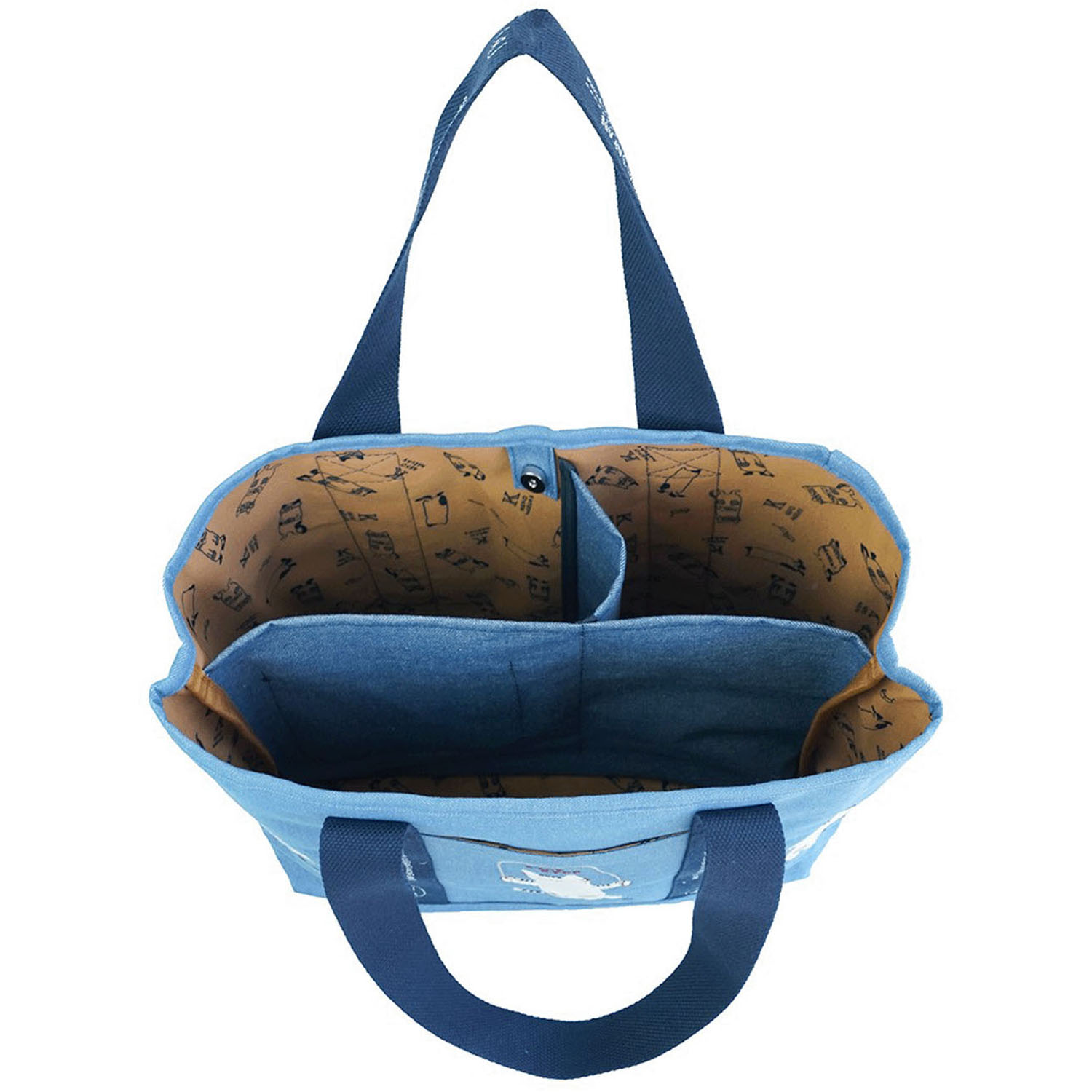 蓋付き仕切りトートM ネコまるけ - 画像19