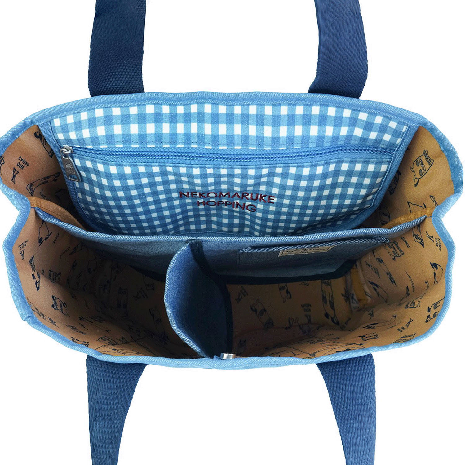 蓋付き仕切りトートM ネコまるけ - 画像20