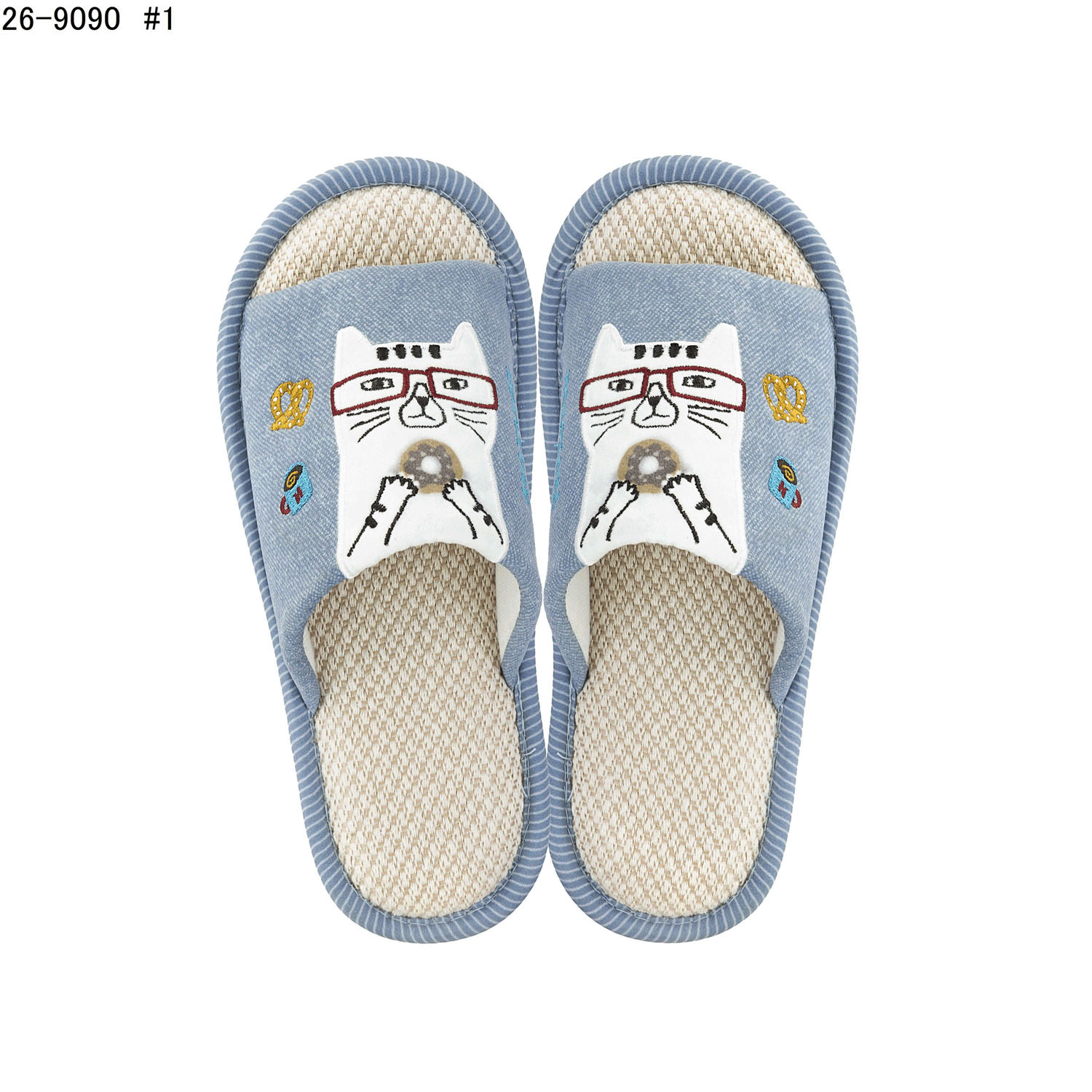 棉麻スリッパ ネコザワさん