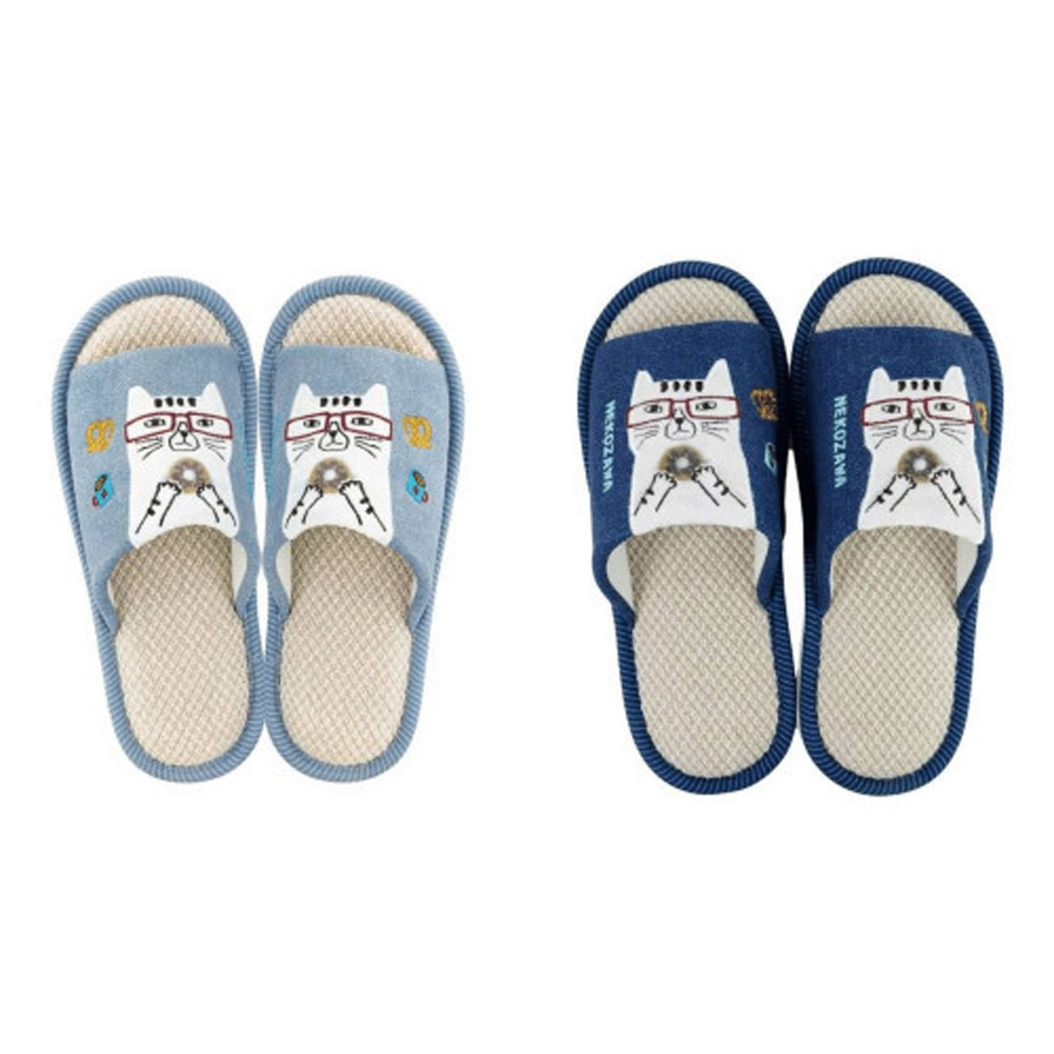 棉麻スリッパ ネコザワさん