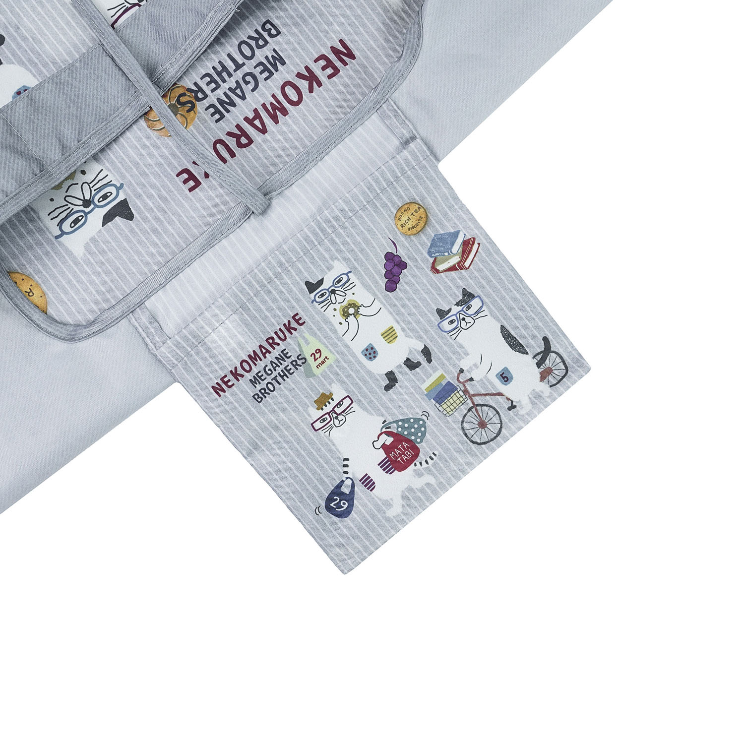 エコバッグ（Lサイズ） ネコまるけ柄 - 画像7