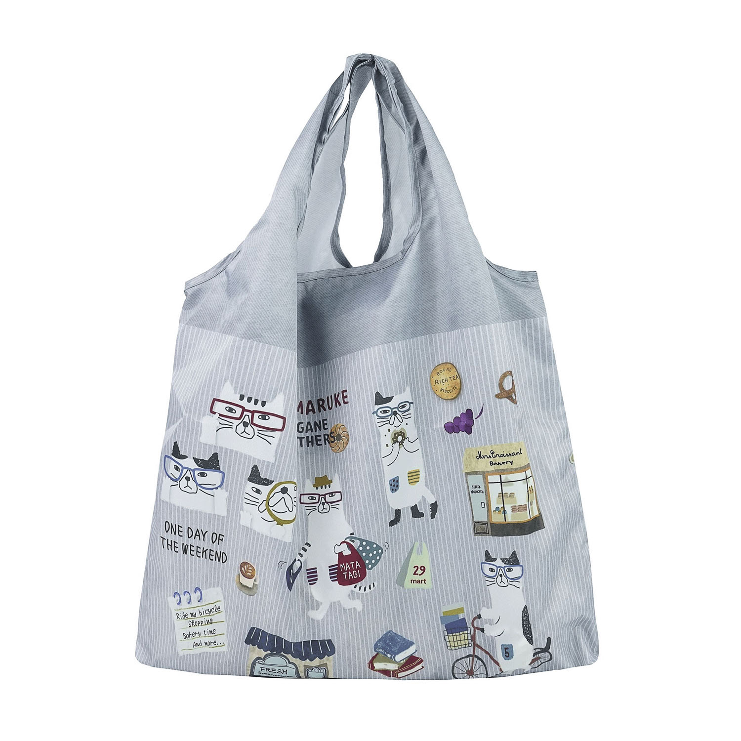 エコバッグ（Lサイズ） ネコまるけ柄