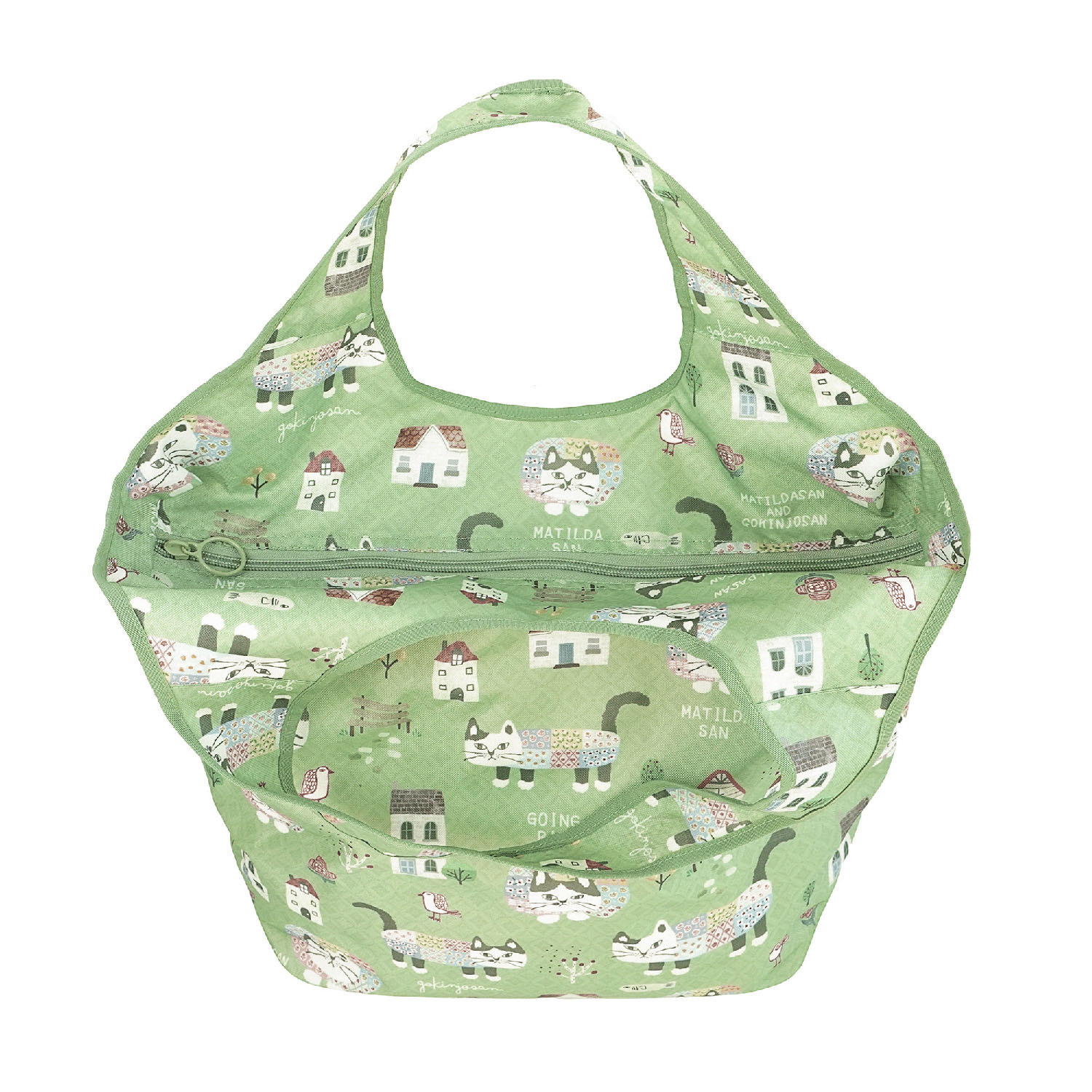 シルバー保冷保温 折り畳みエコバッグ（Lサイズ） マチルダさん柄 - 画像11