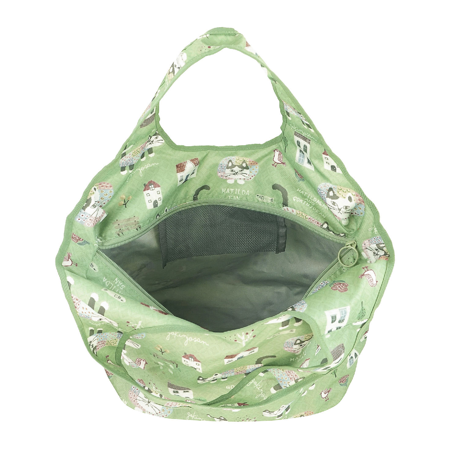 シルバー保冷保温 折り畳みエコバッグ（Lサイズ） マチルダさん柄 - 画像12