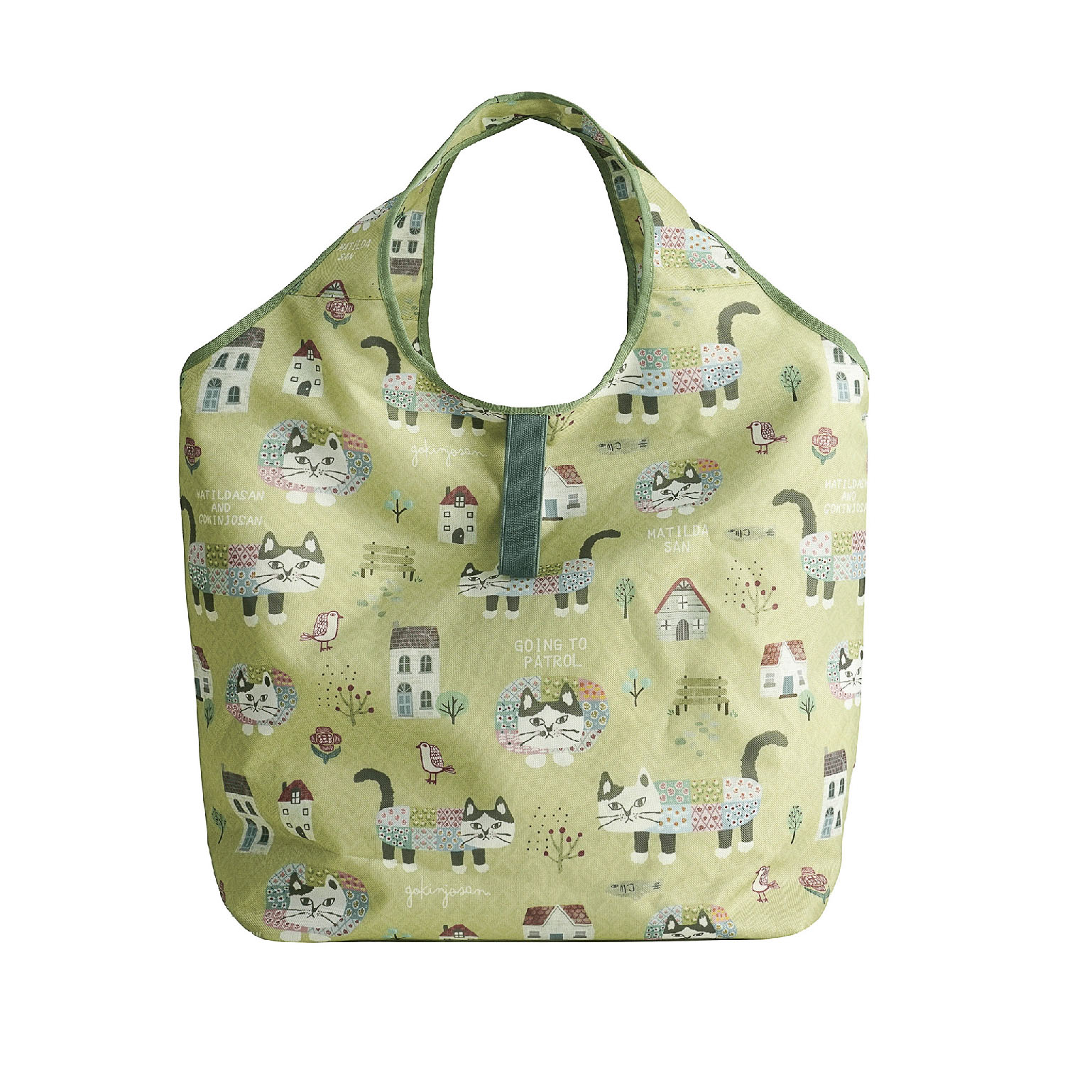 シルバー保冷保温 折り畳みエコバッグ（Lサイズ） マチルダさん柄 - 画像4