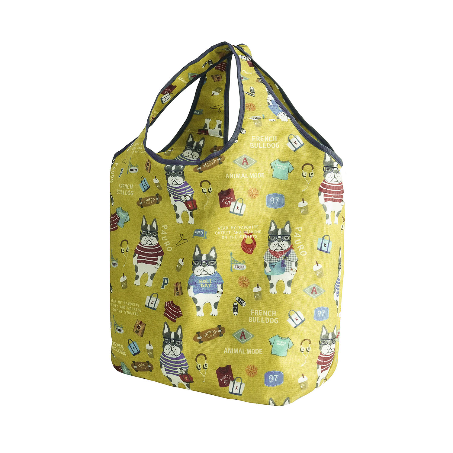 シルバー保冷保温 折り畳みエコバッグ（Lサイズ） ネパウロ柄 - 画像3