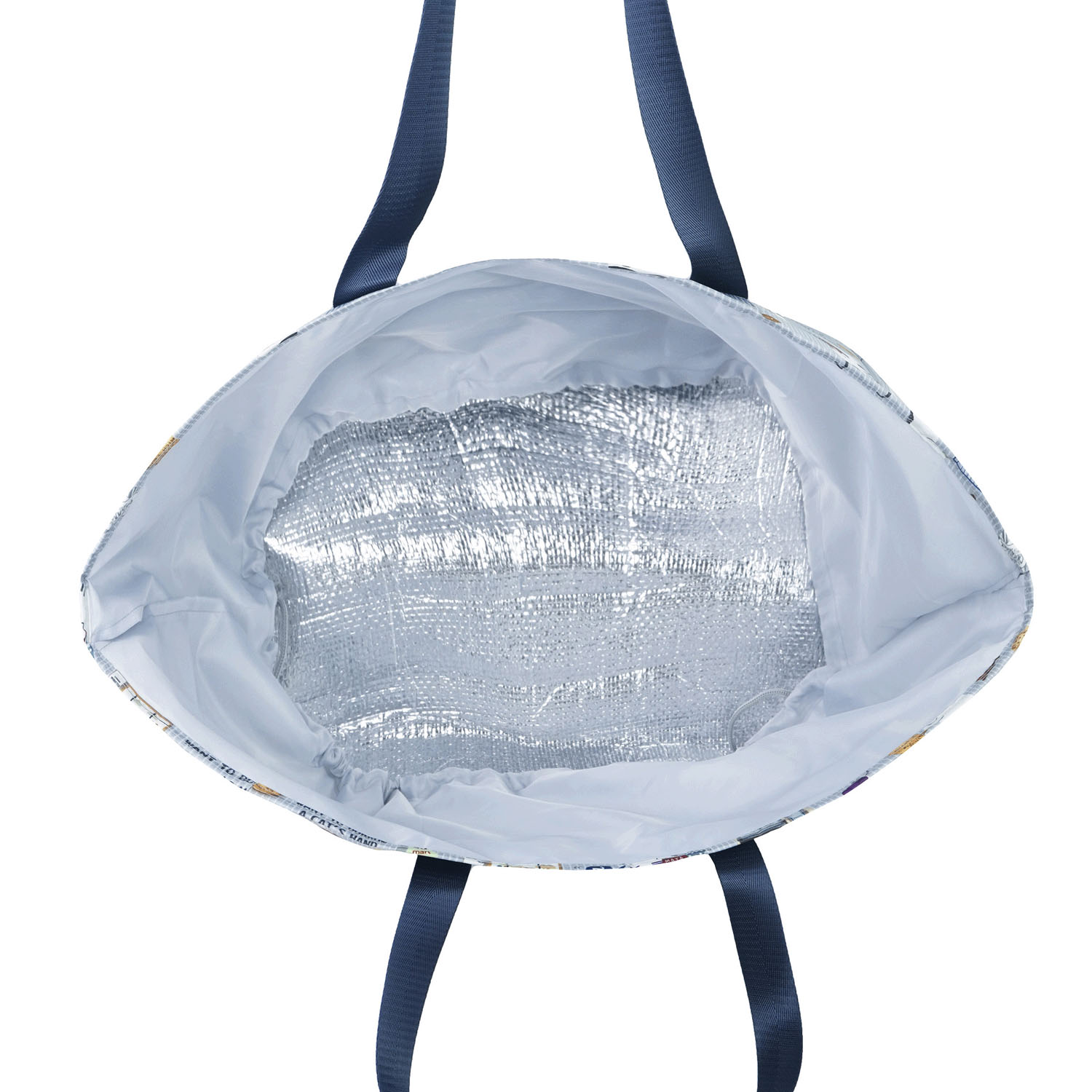 アルミ保冷保温 お買い物バッグ ネコまるけ柄 - 画像4