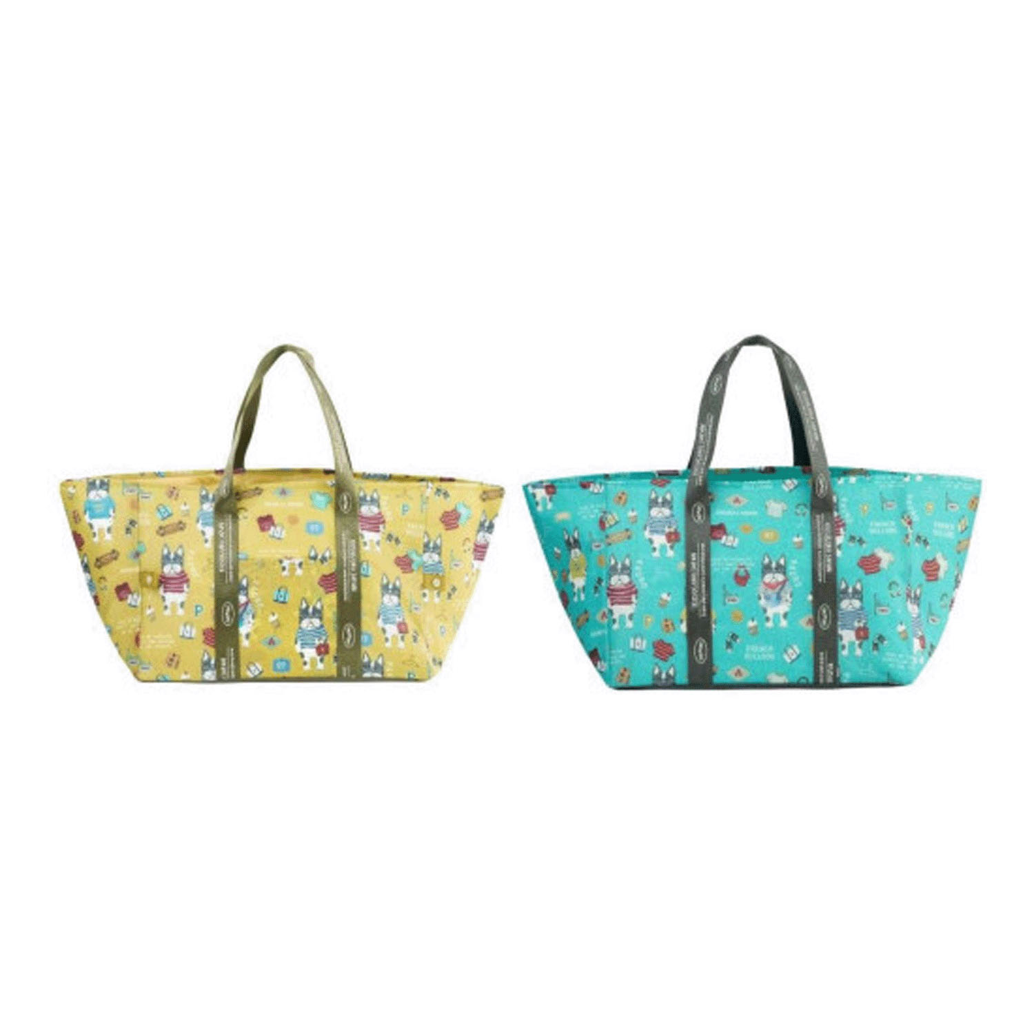 アルミ保冷保温 お買い物バッグ パウロ柄