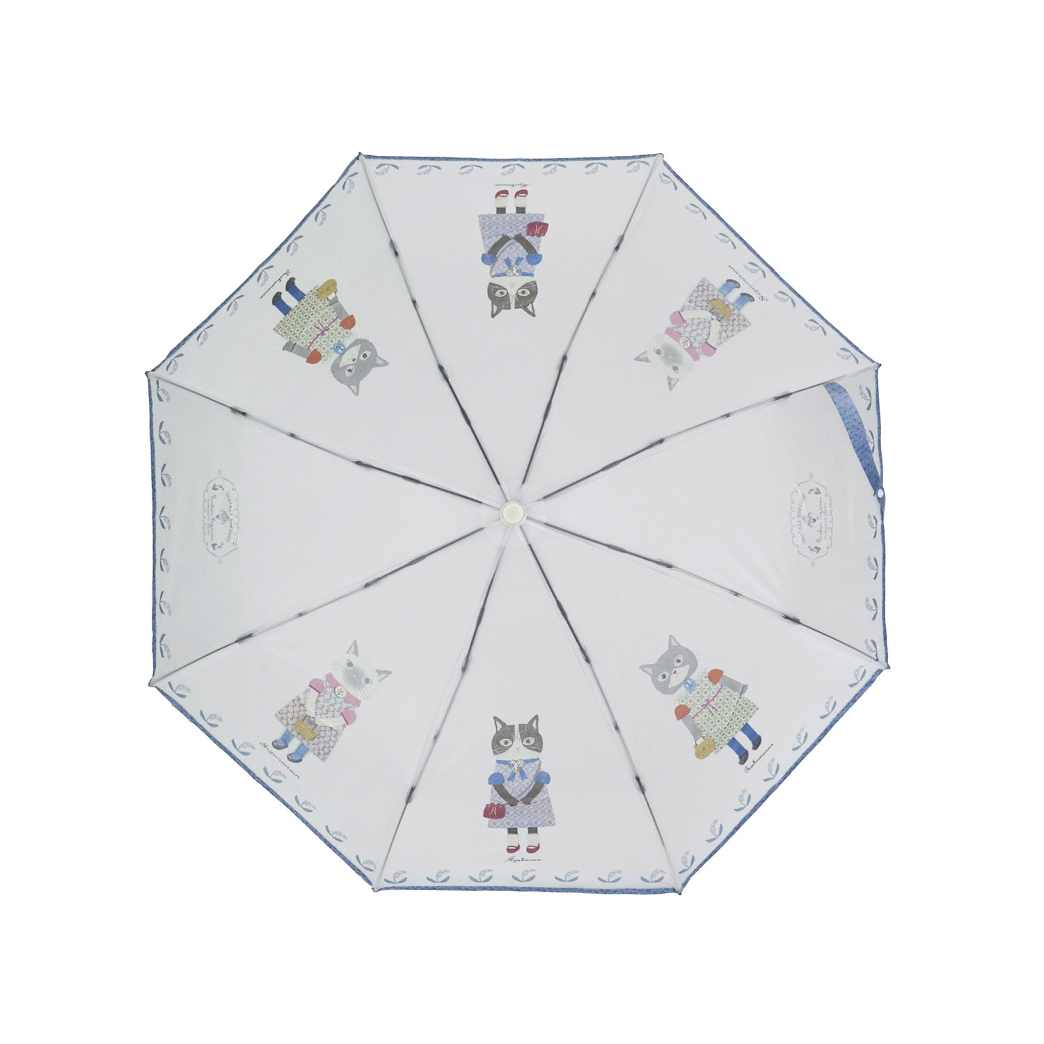 ビニール折りたたみ傘 パーラーすずらん堂柄