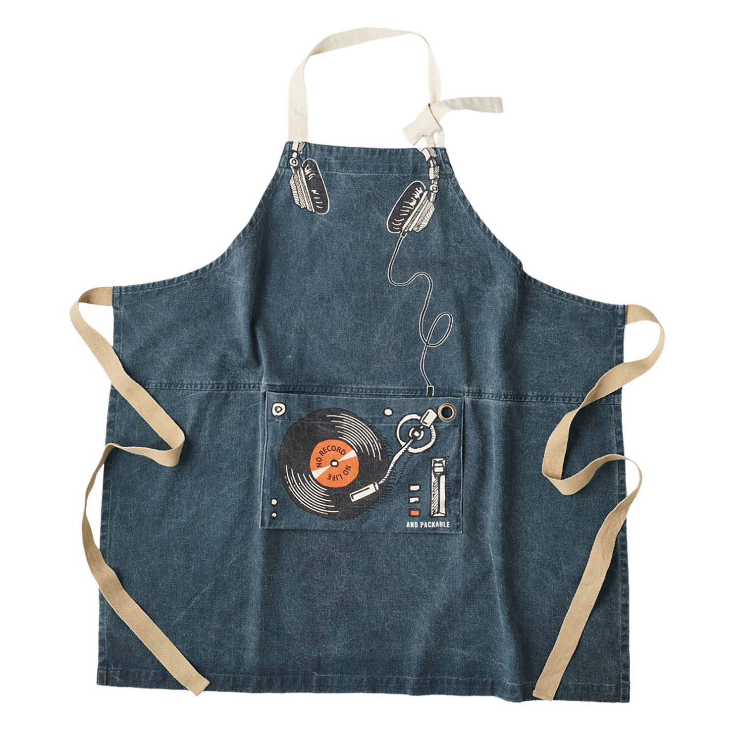 パッカブルエプロン  NO RECORD NO LIFE