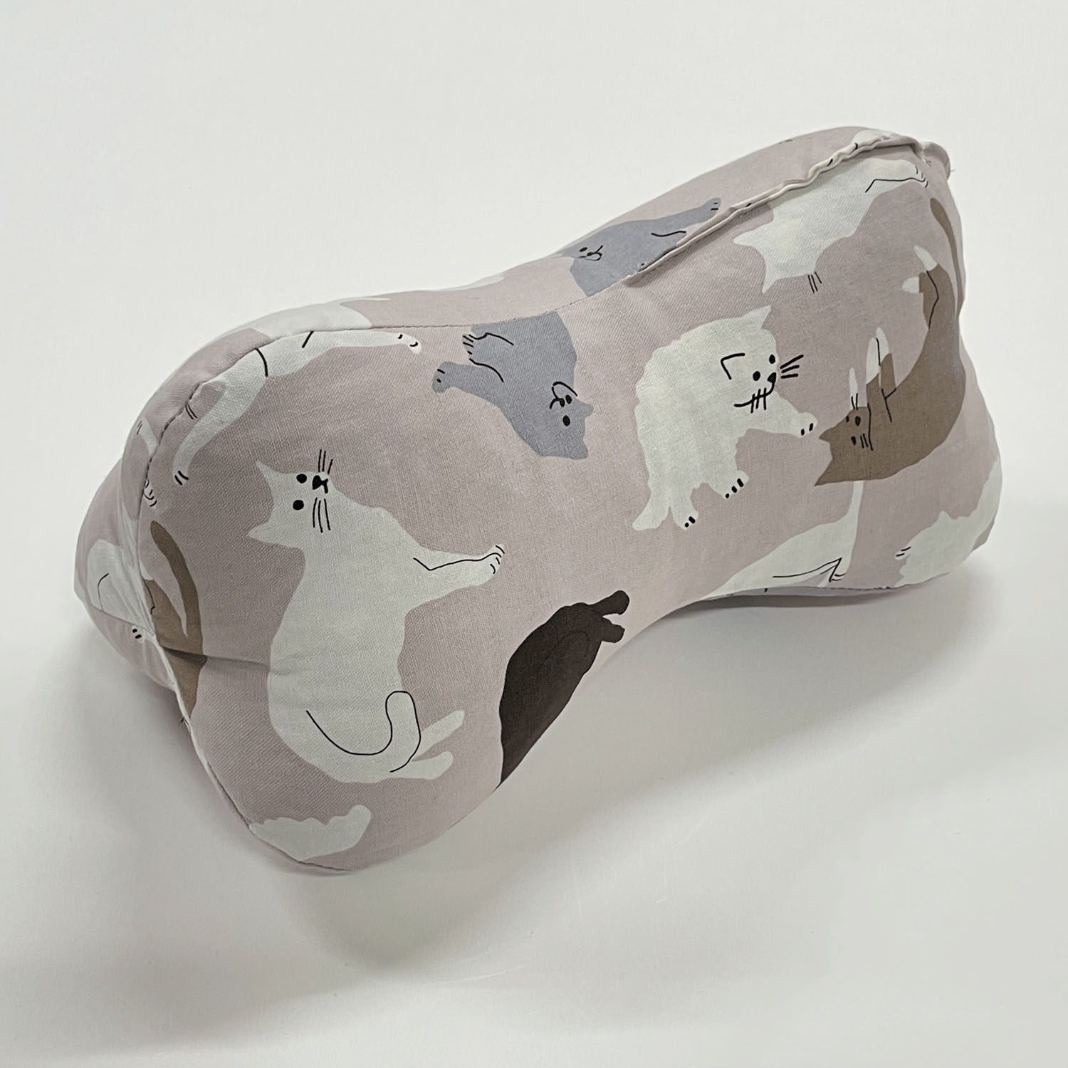 ねこ柄低反発ほね枕【アイボリー色終了予定】 - 画像2
