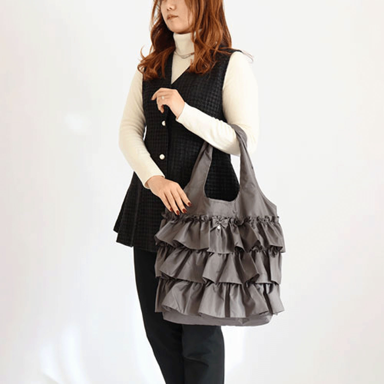 3段フリルエコバッグ - 画像3