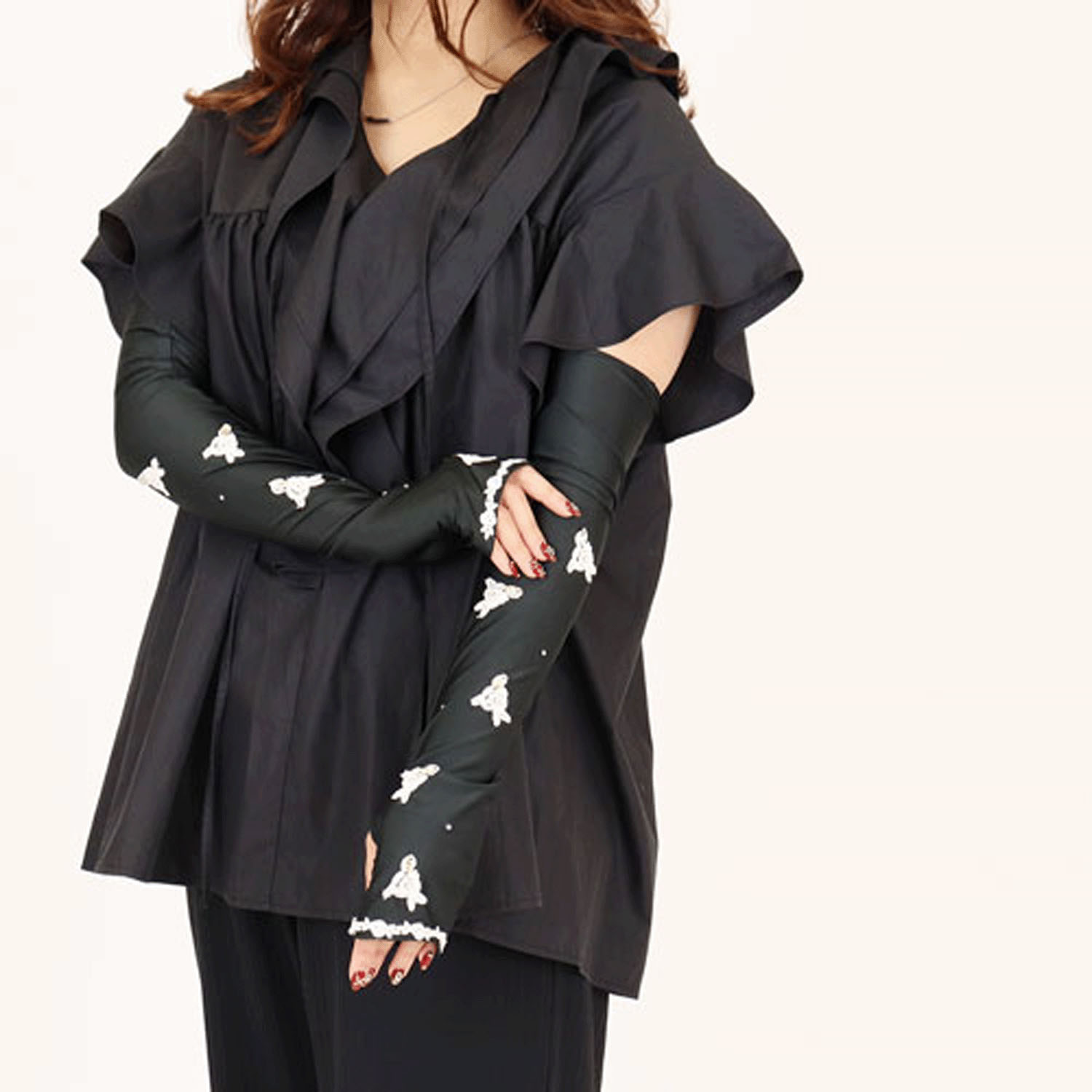 シャインローズUVロング手袋 - 画像3