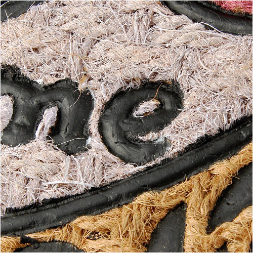 ローズウェルカムコイヤーマット半円75x45cm - 画像3