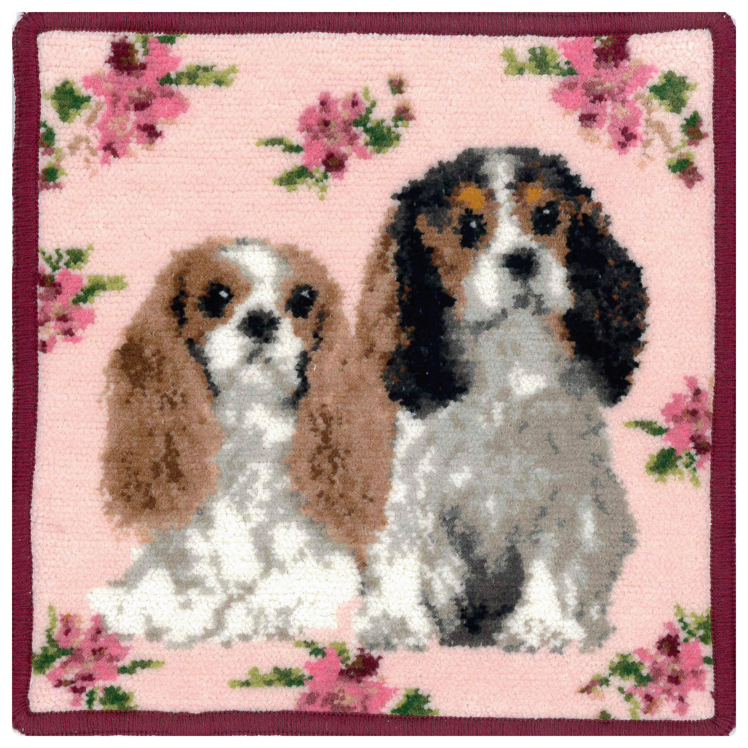 Enjeau（アーンジョー） Flower×Dog キャバリアハンカチ