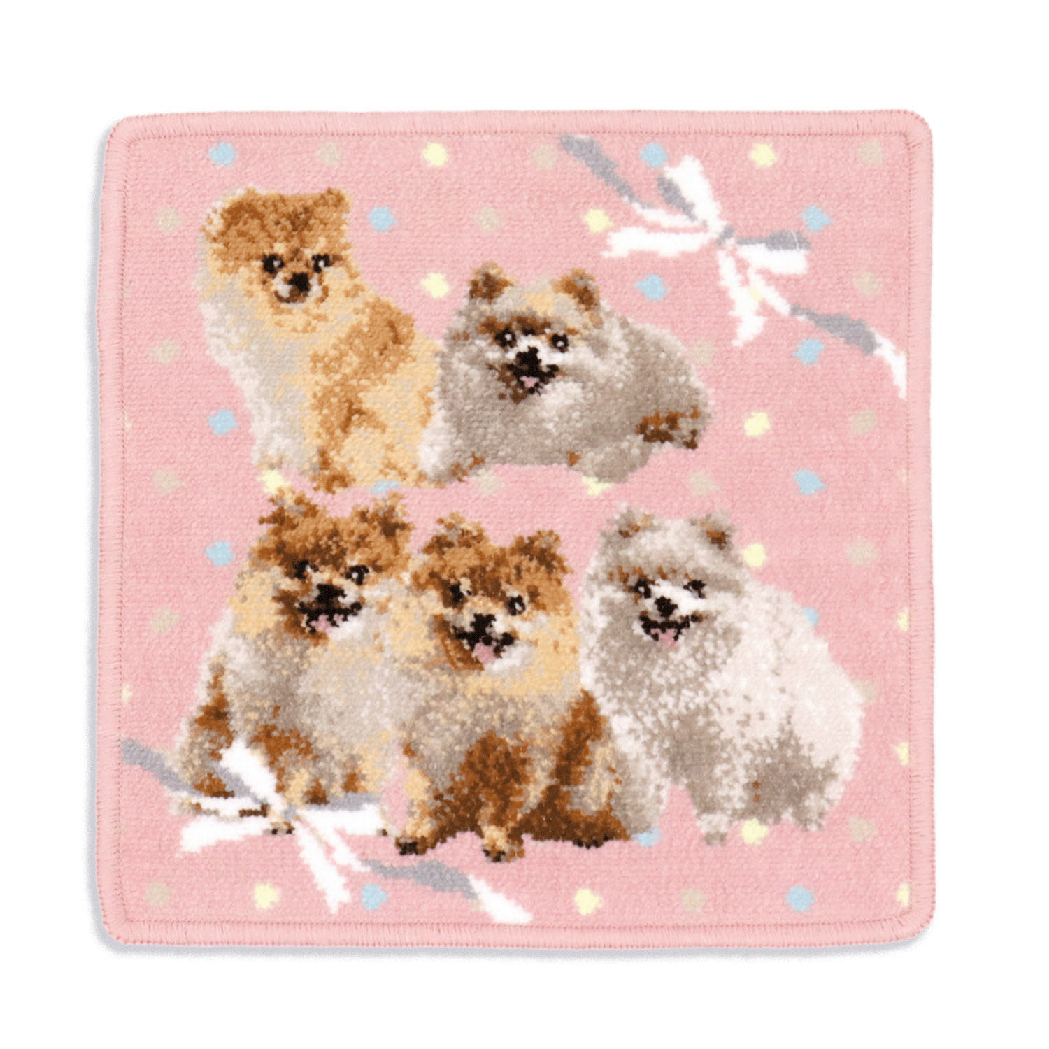 cococi wanko ポメラニアン シェニール織タオルハンカチ