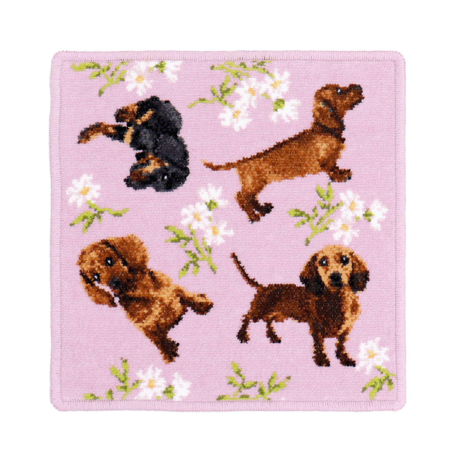 cococi wanko ダックス シェニール織タオルハンカチ