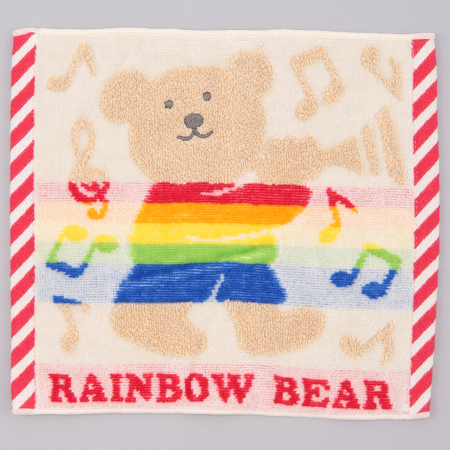 【新柄】レインボーベア パレード ハンカチ - 画像2