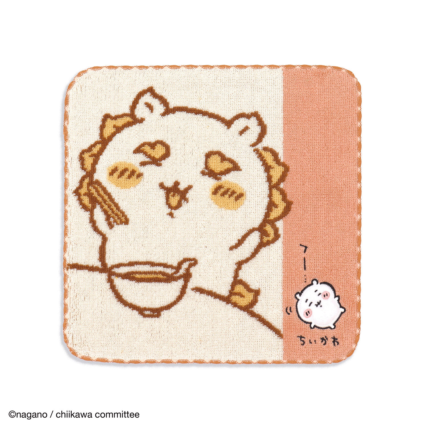 ちいかわ タオルハンカチ イエロー！！ オレンジ