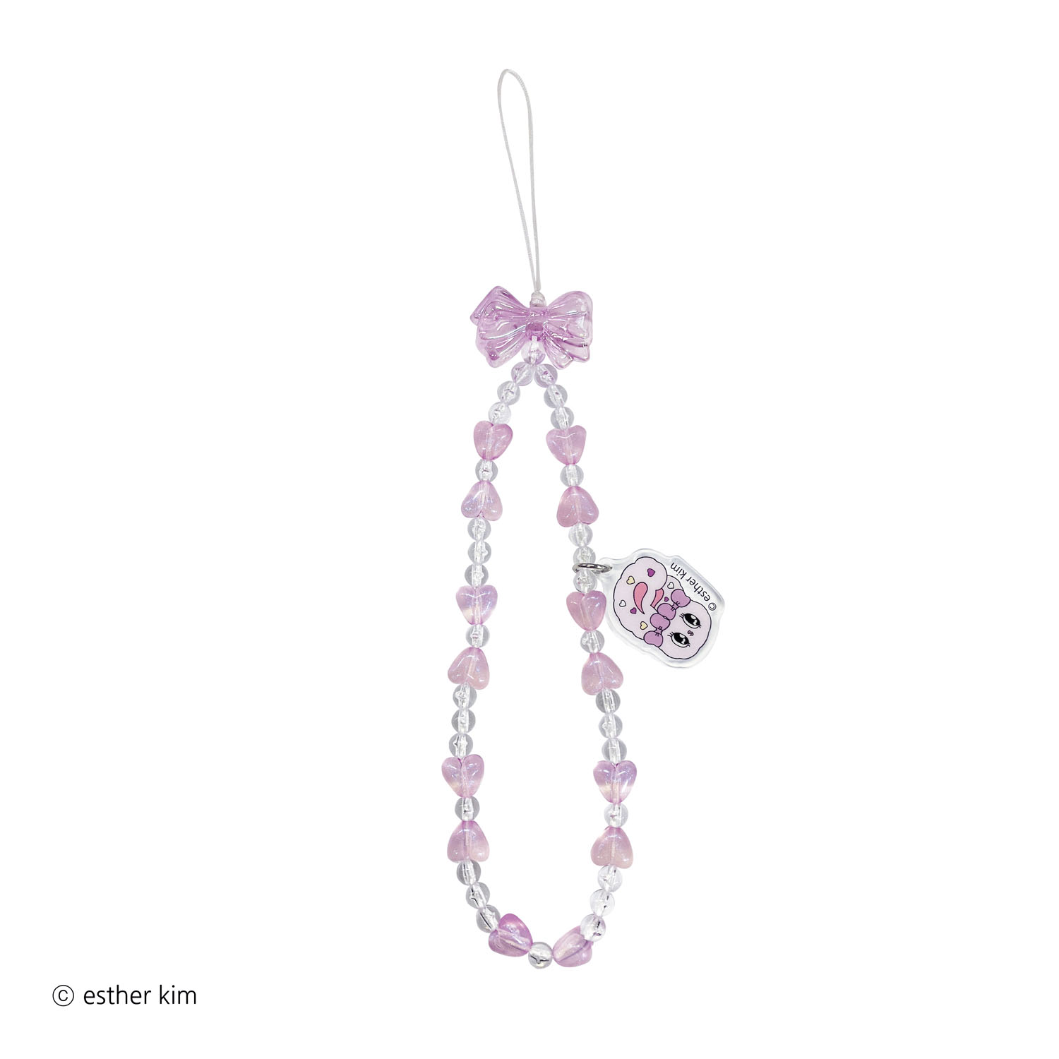 エスターバニー マルチビーズストラップ パープル