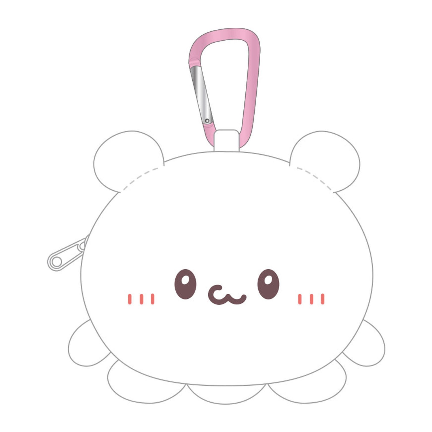 らぶいーず カラビナ付きぬいぐるみ ファスナーマスコット すもっぴ