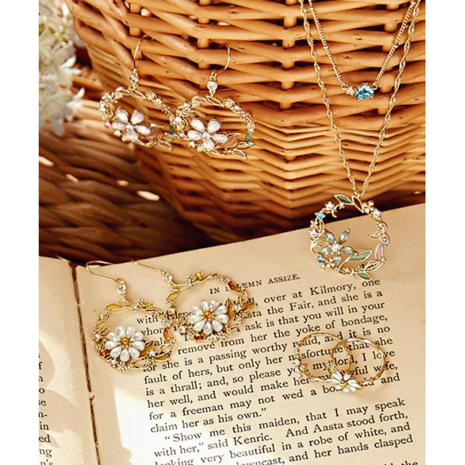 フラワーブーケネックレス - 画像1