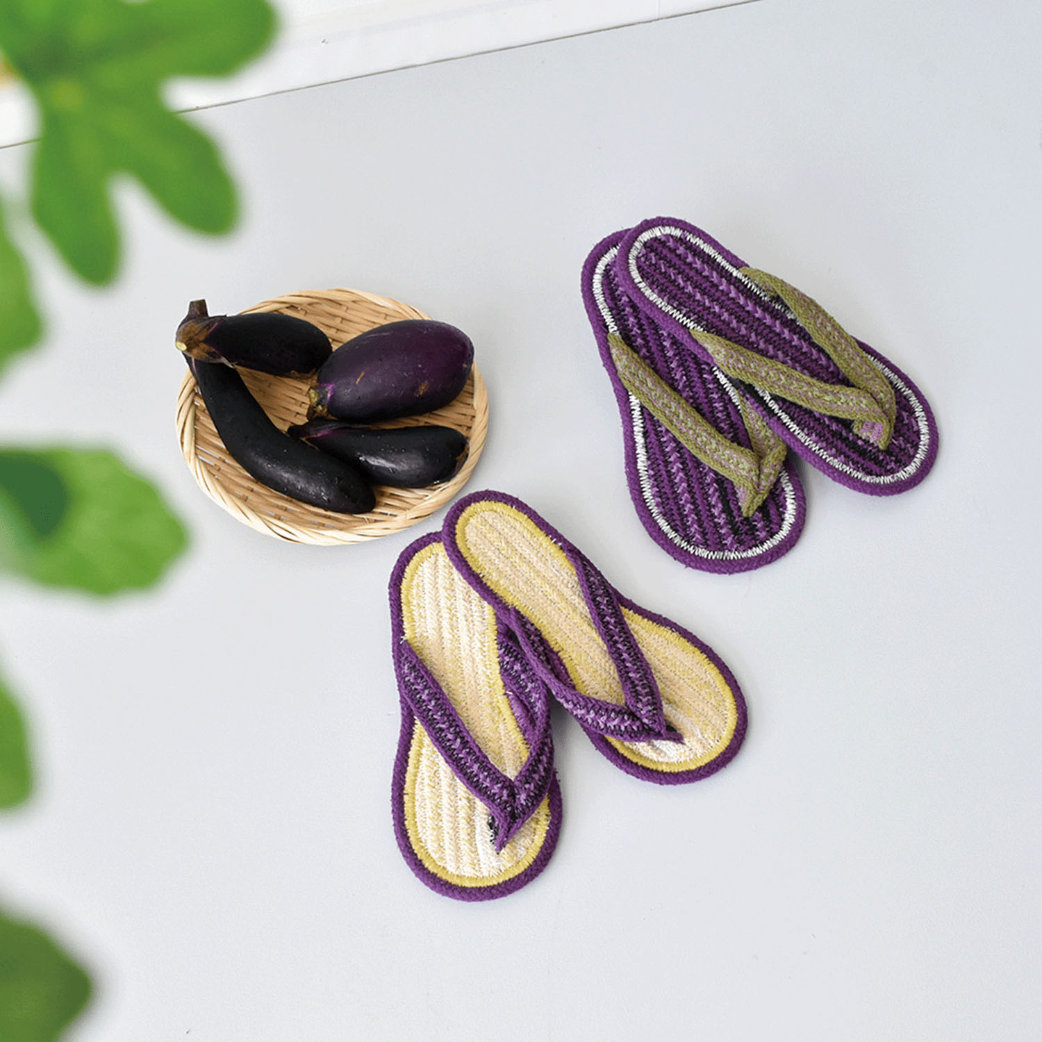 コットンサンダル ナスL