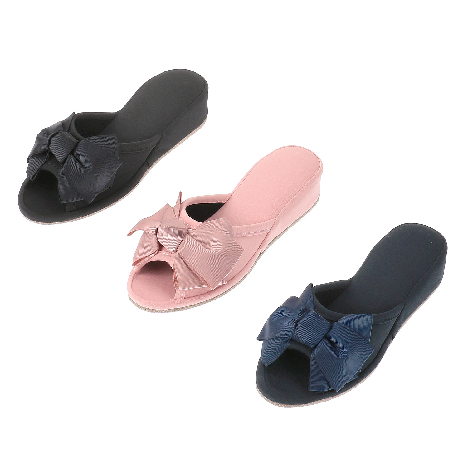 リボンヒールスリッパ