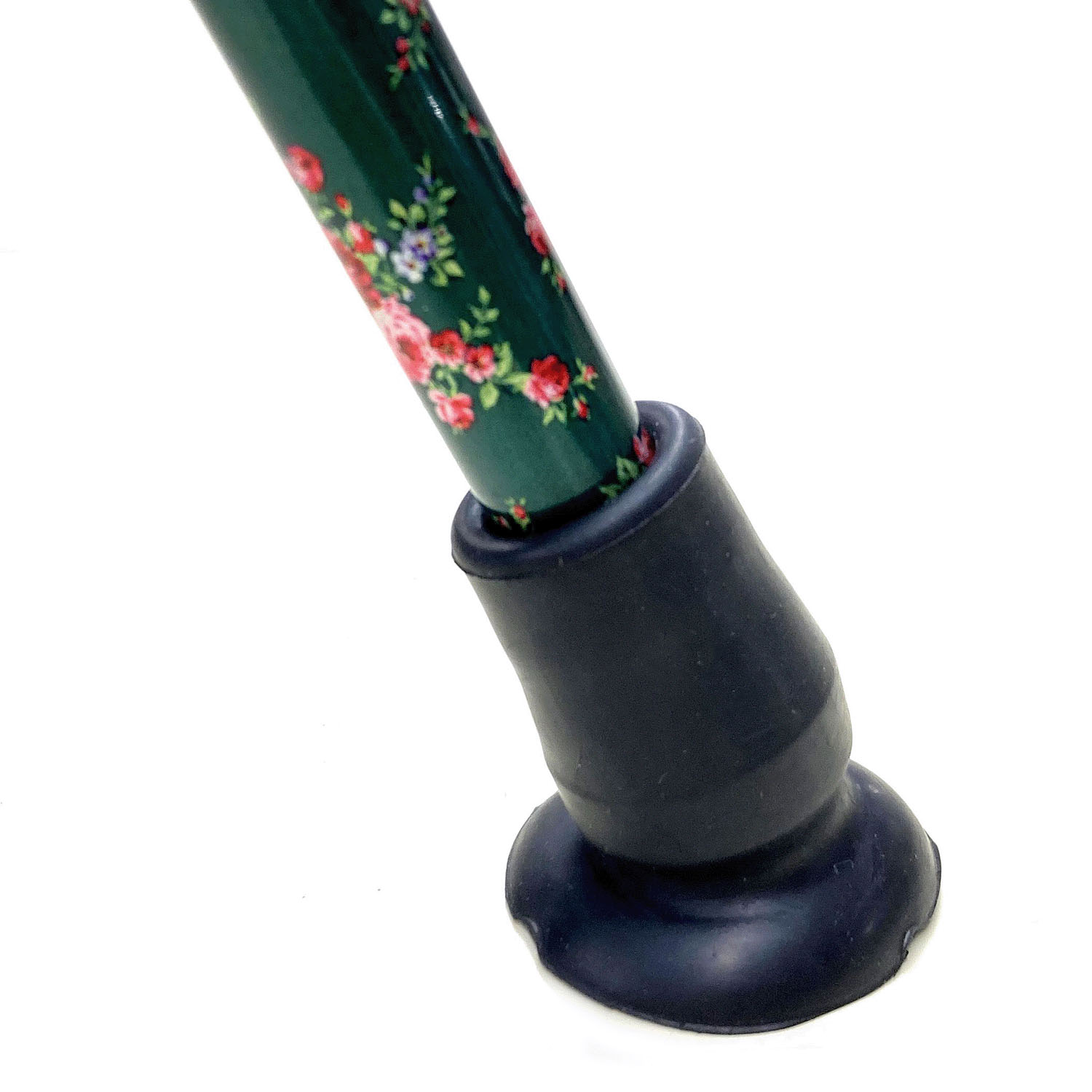 愛杖折りたたみステッキ 花柄グリーン - 画像4