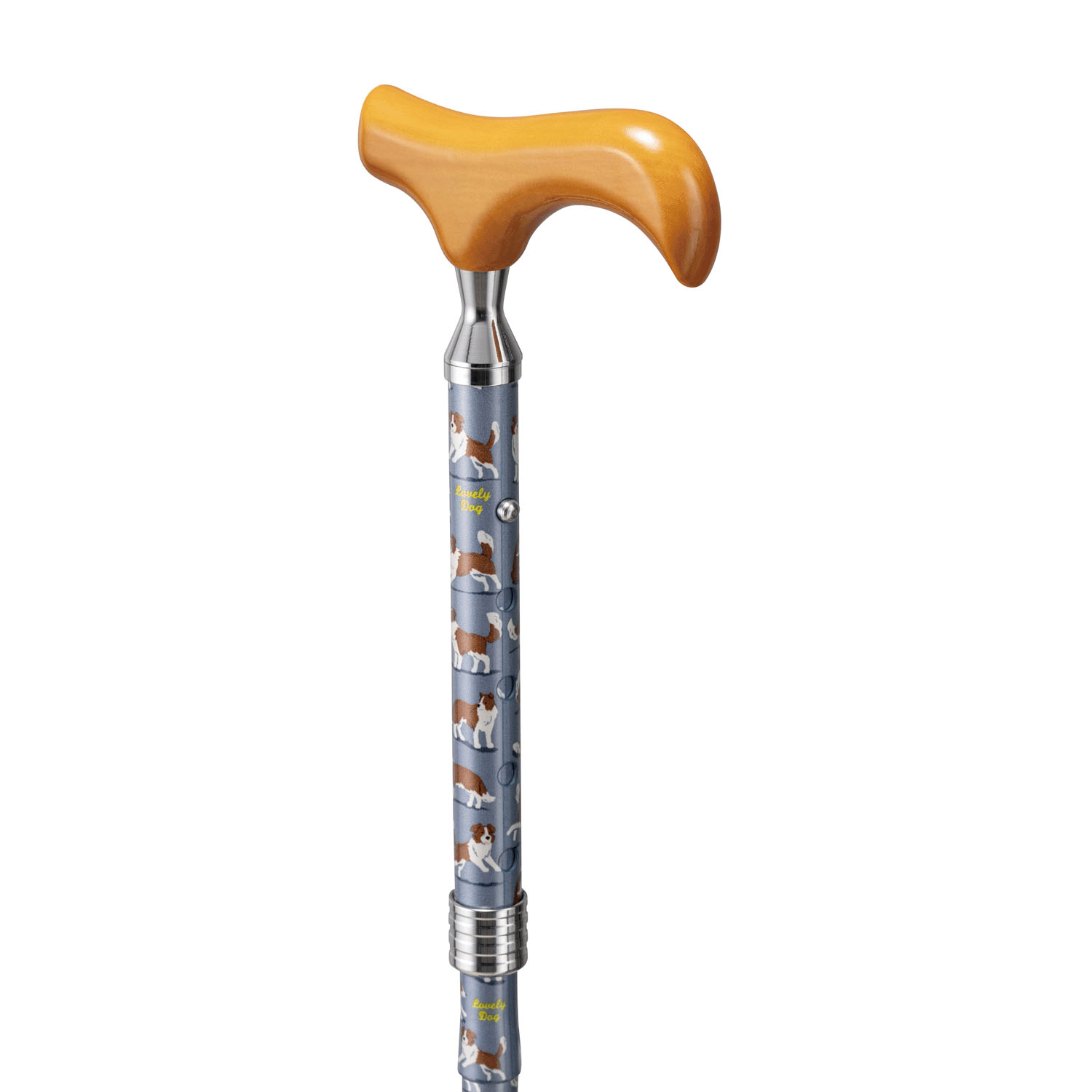 愛杖ラブリードッグ 折畳ステッキ グレー - 画像3